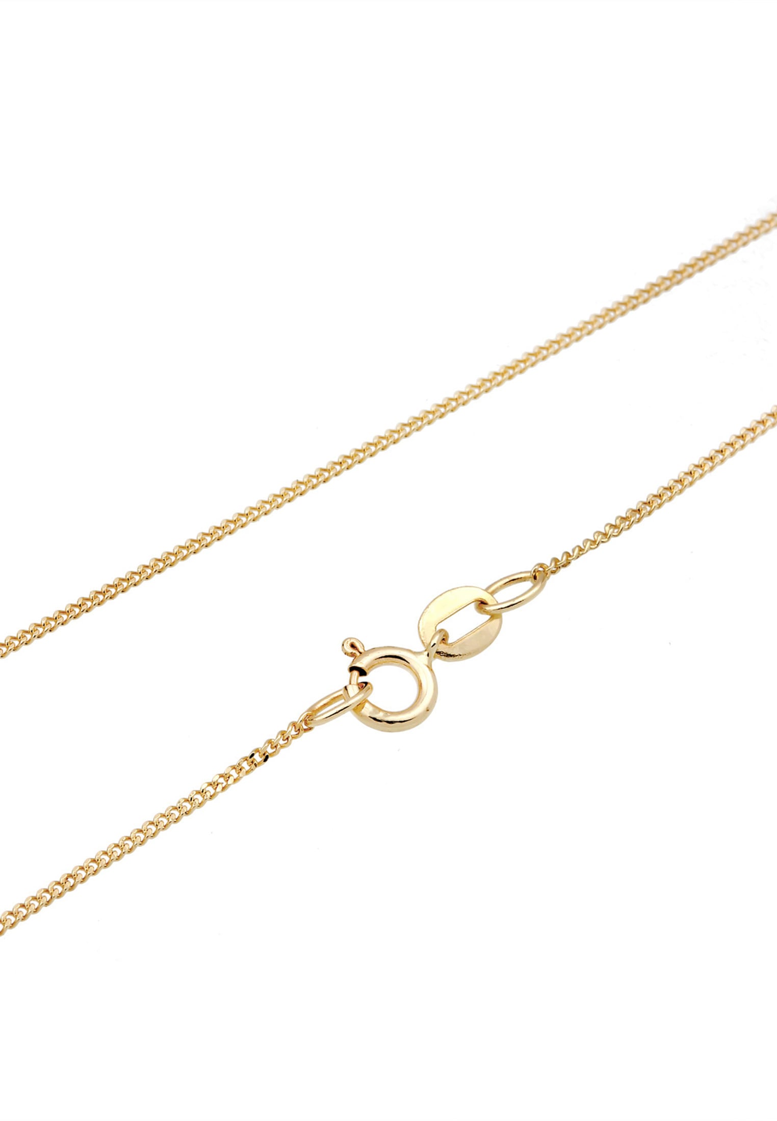 Elli DIAMONDS Silberkette »Halskette Kleeblatt Diamant Weiß Brillantschliff (0.015 ct) 585 Gelbgold«