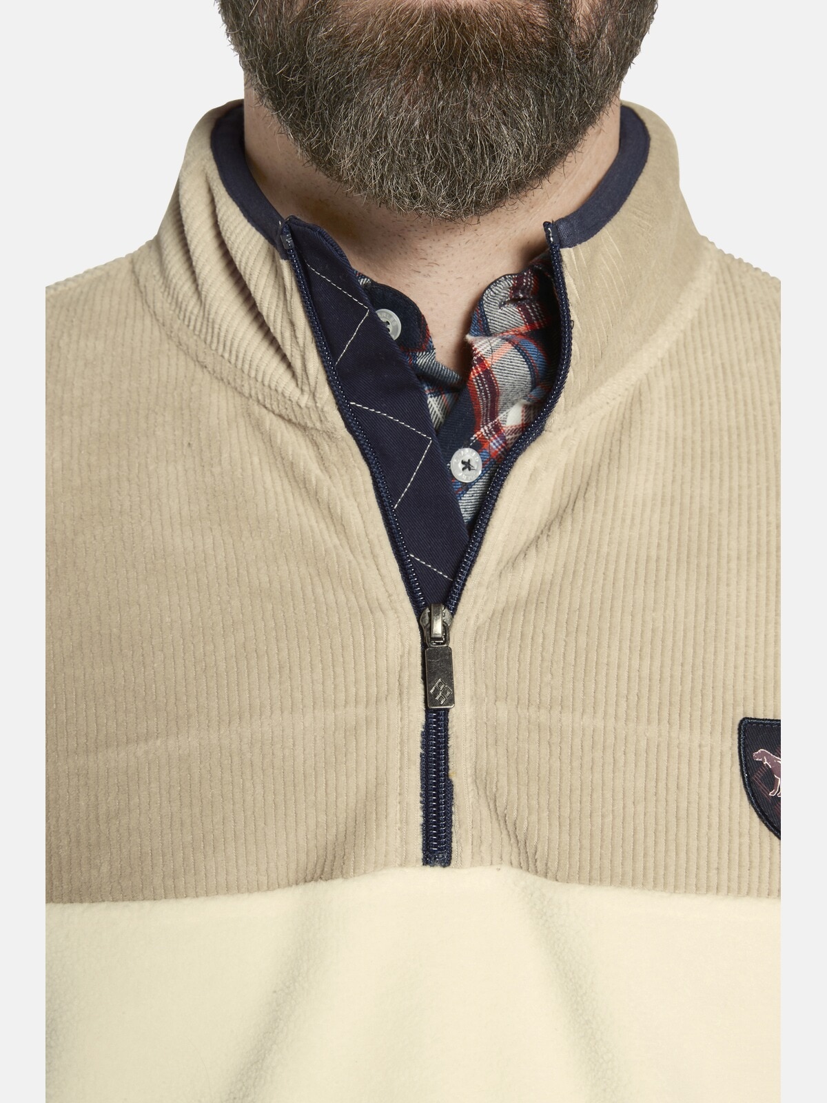 Charles Colby Sweatjacke »Fleece-Sweatshirt DUKE DILLEN«