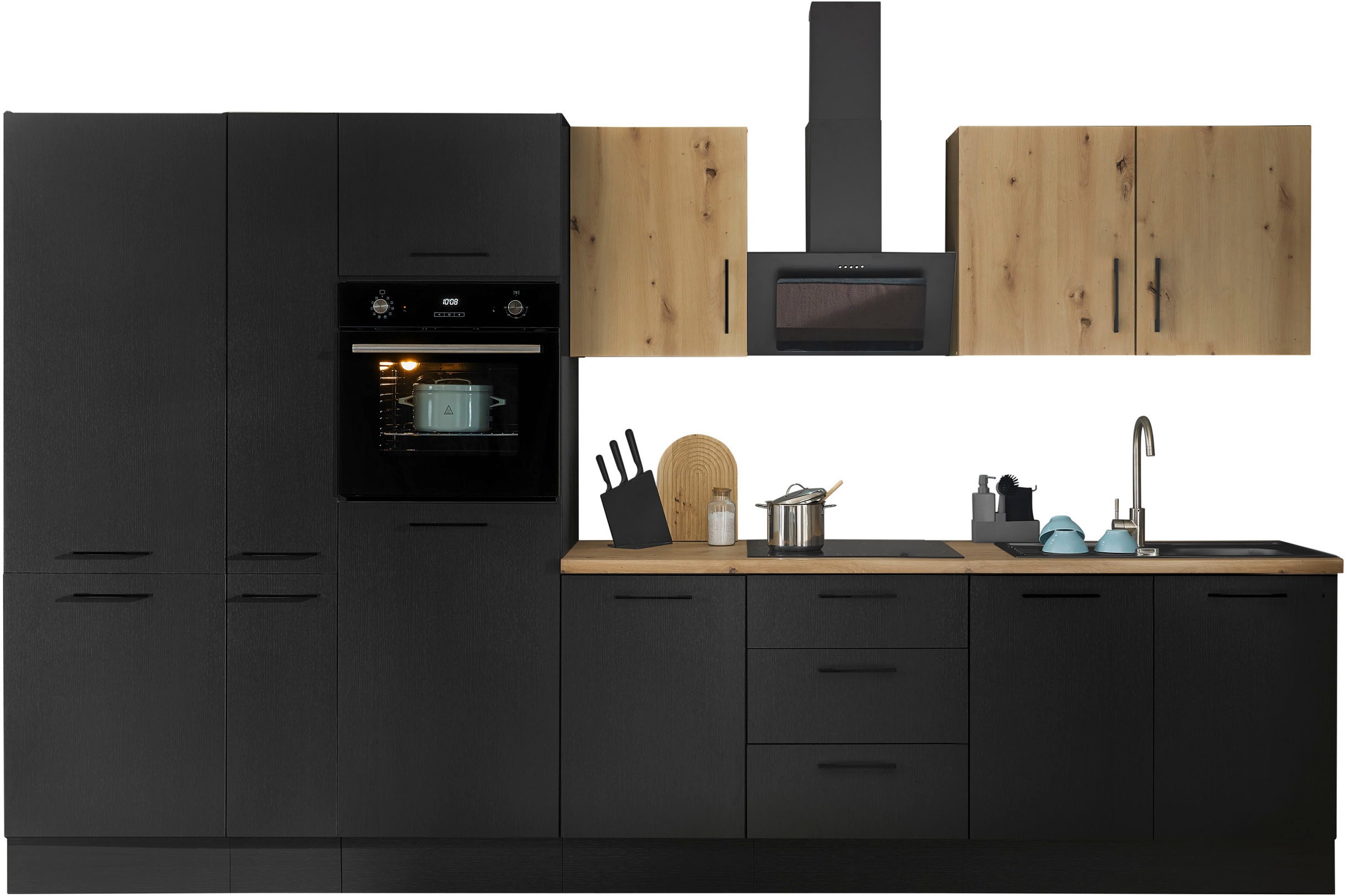 BASIC by Balculina Küchenzeile »Turin«, Breite 360 cm, wahlweise mit E-Geräten