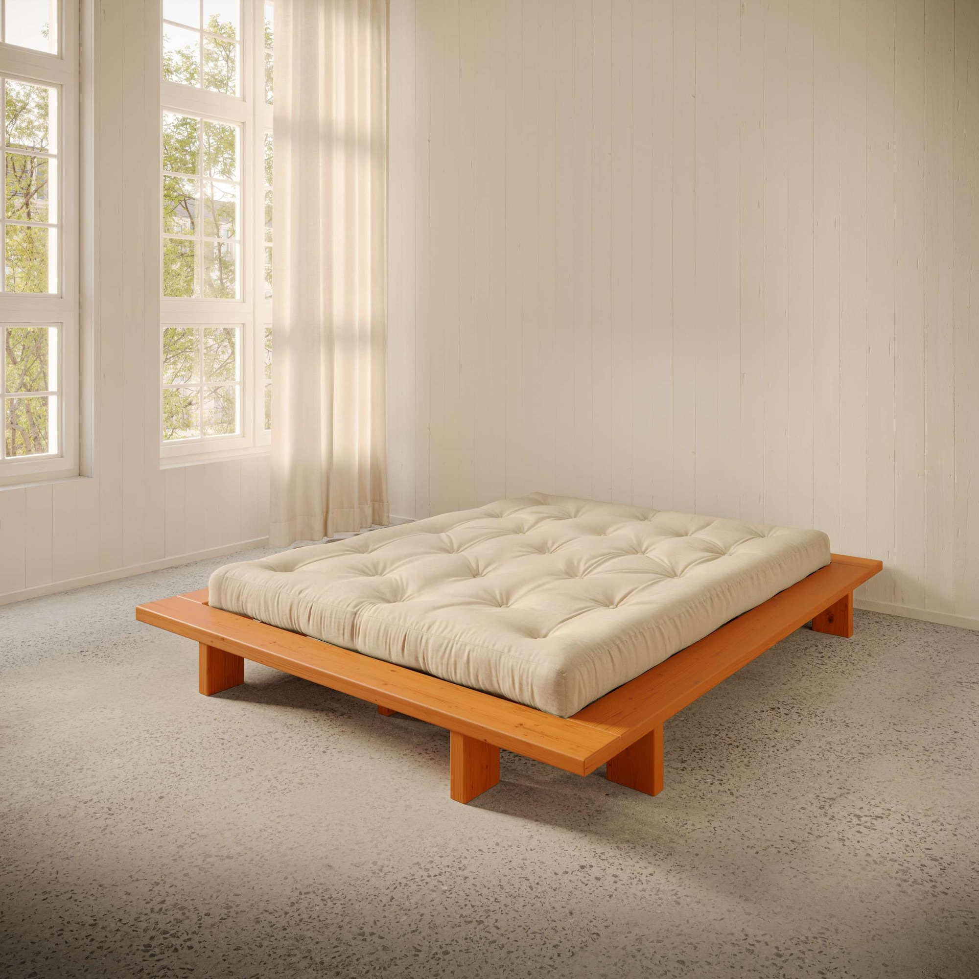 Karup Design Bettgestell »Bettgestell JAPAN BED Futonbett aus FSC®-zertifiziertem Massivholz« Mit Lattenrost,  zeitlos, bequem & in mehreren Farben und Größen erhältlich