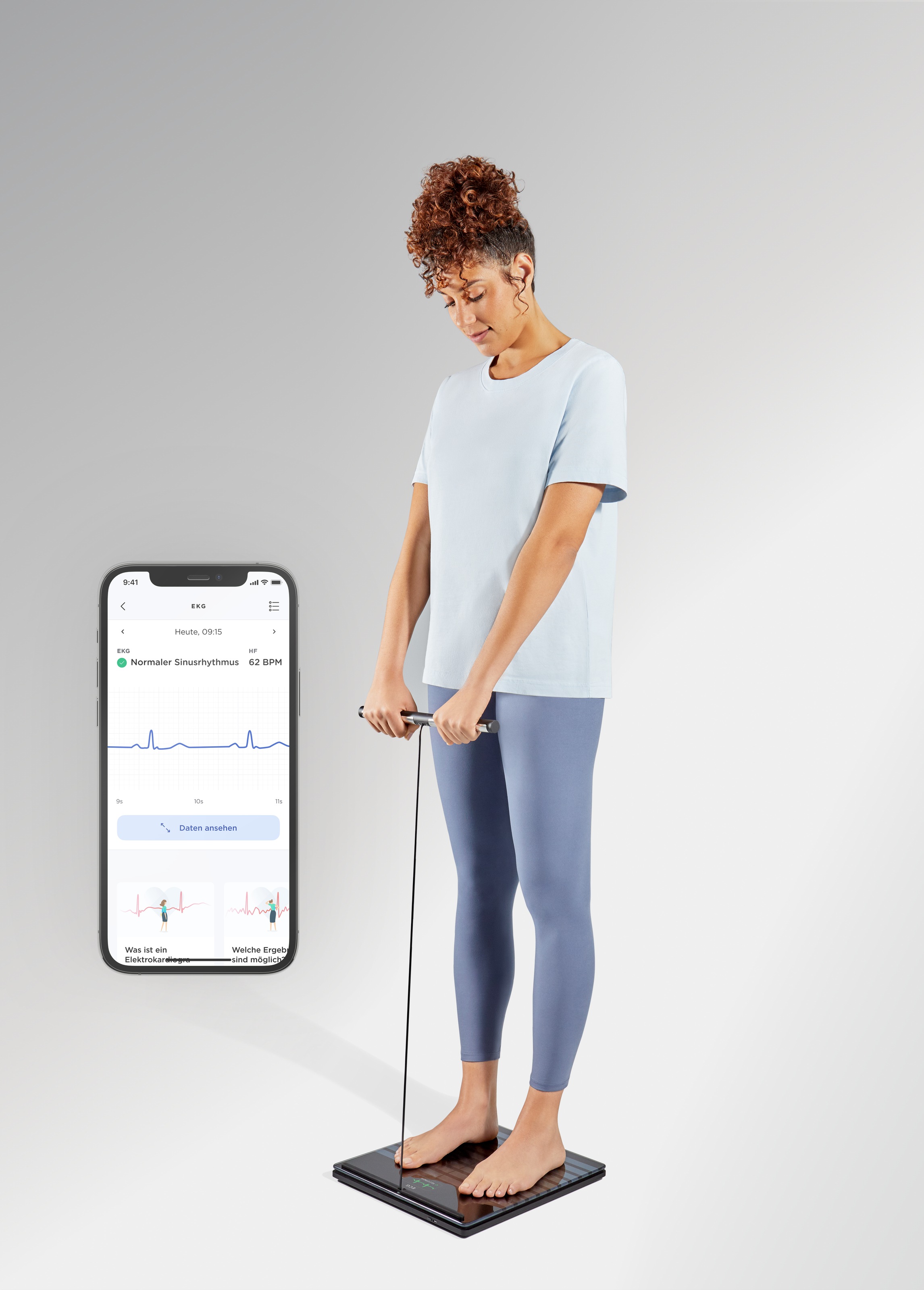 Withings Personenwaage »Body Scan«, mit integriertem 6-Kanal-Elektrokardiogramm (EKG)