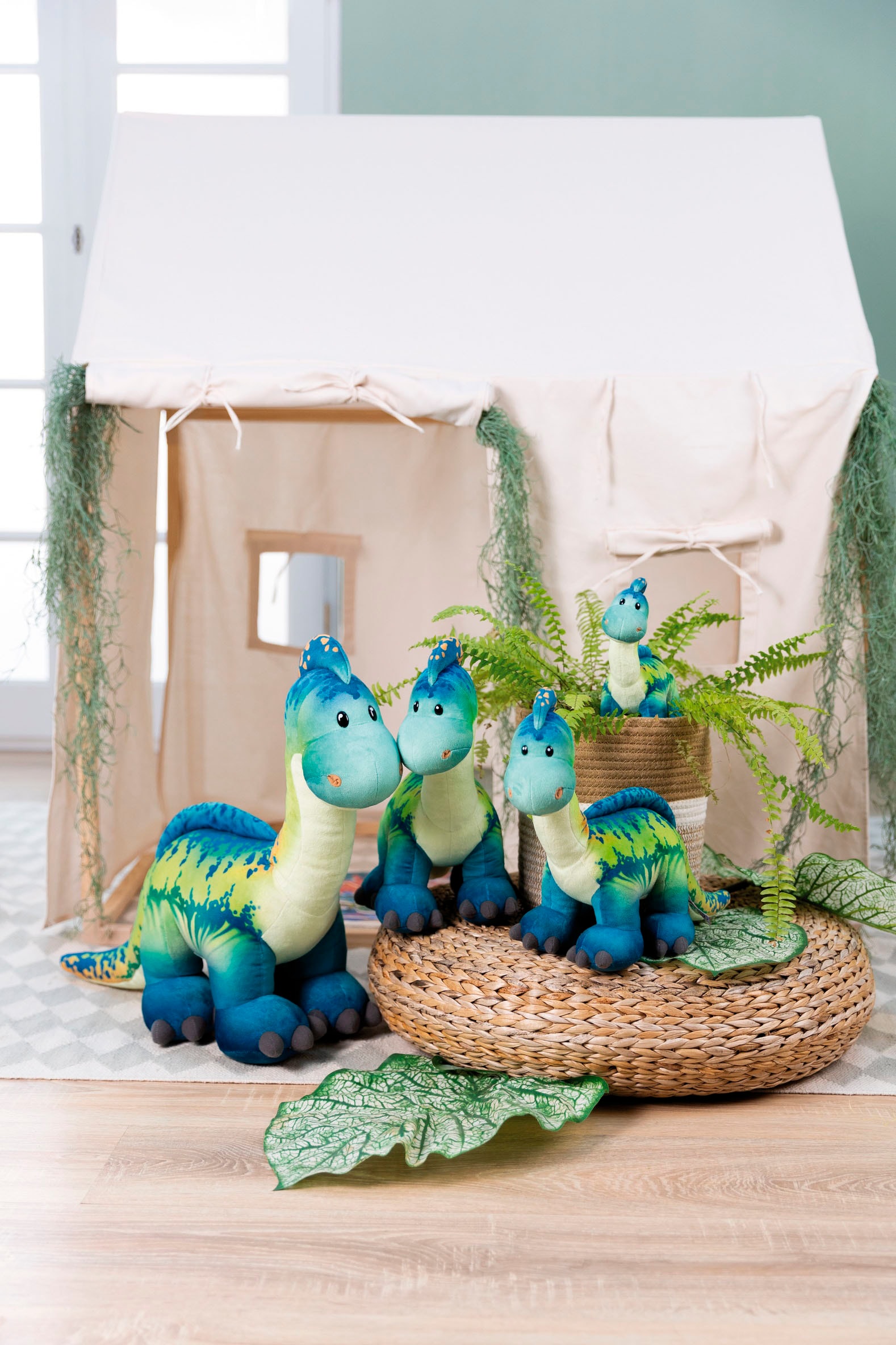 Nici Kuscheltier »Dinos, Dino Snackilus 70cm (Länge) stehend GREEN«