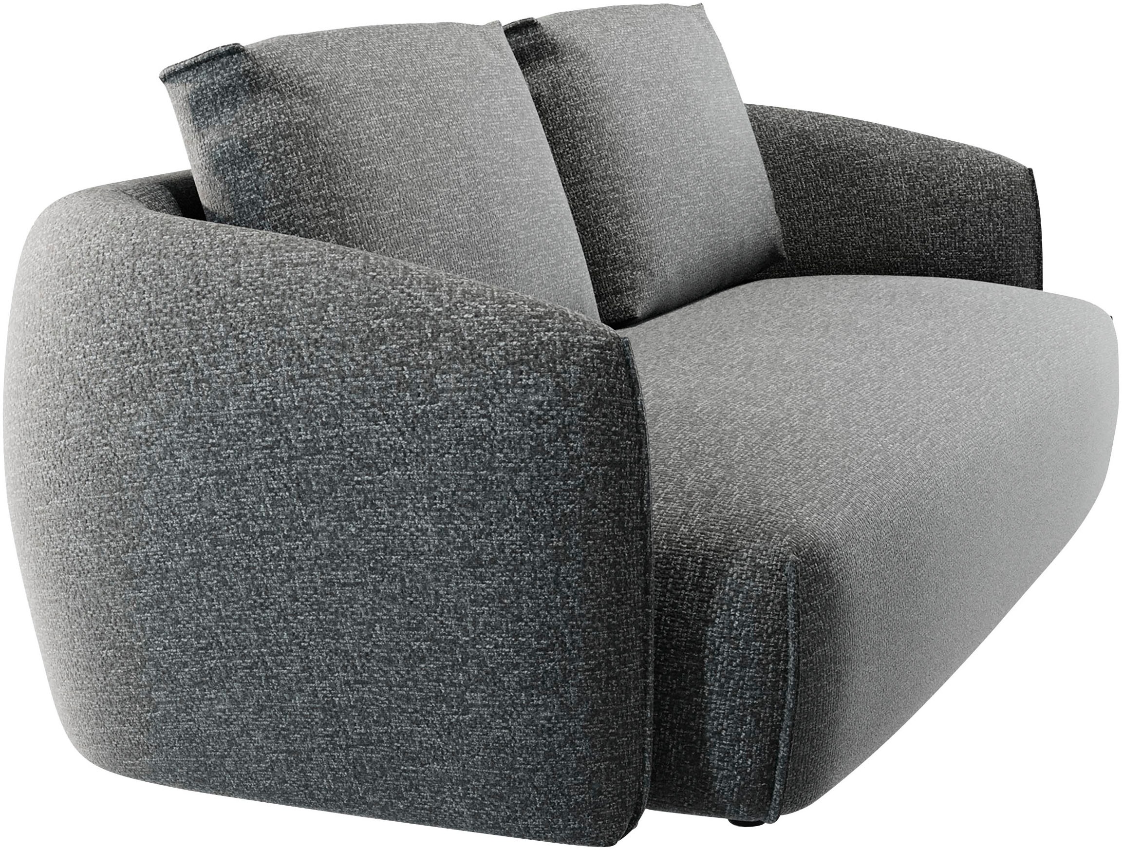 TRENDMANUFAKTUR 3-Sitzer »Shawn Designsofa mit elegant geschwungen Armlehnen, bequem« organischer Form, mit hochwertigem Bezug