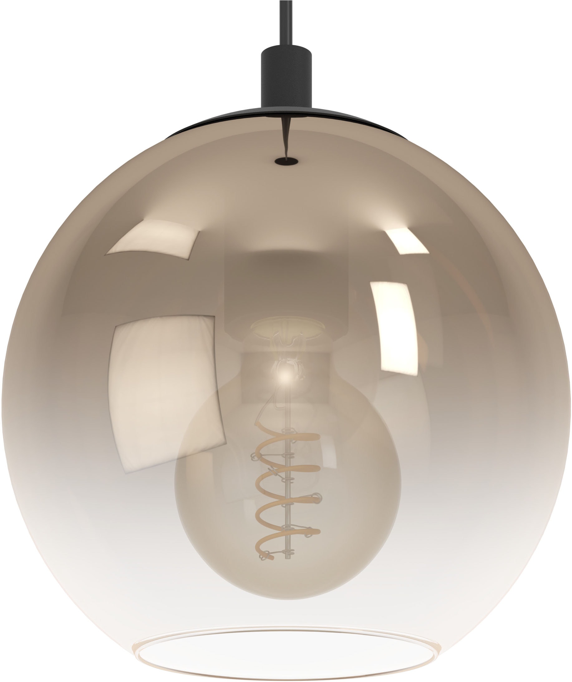EGLO Hängeleuchte »ARISCANI 1 Pendellampe - Stahl - E27 - 1X60W - IP20« E27 1 Stk. Hängelampe, Deckenlampe, Wohnzimmer, Esszimmer, H110 x Ø20 cm