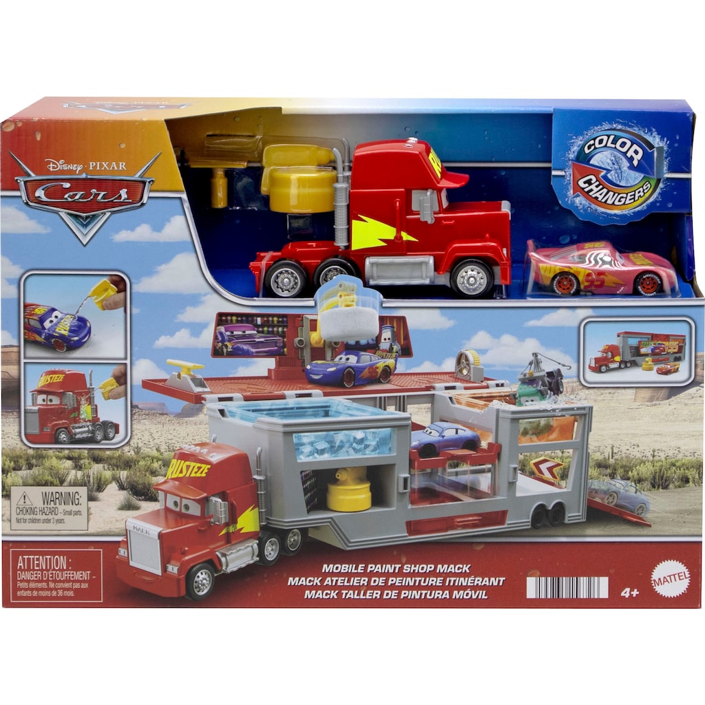 Mattel® Spielzeug-LKW »Disney und Pixar Cars, Lackiererei Mack mit 1 Spielzeugauto«