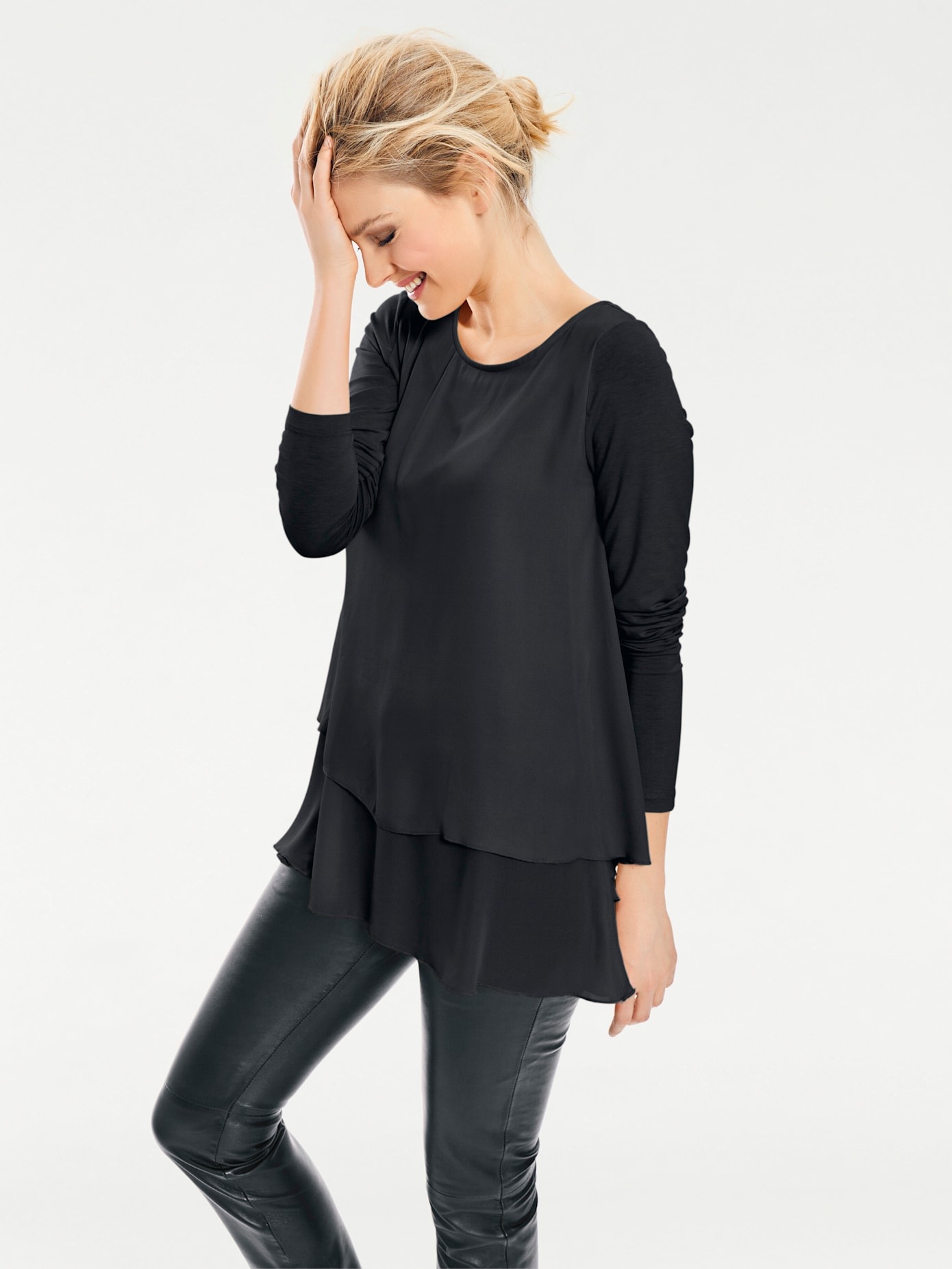 heine Rundhalsshirt »Rundhals-Shirt«, (1 tlg.)