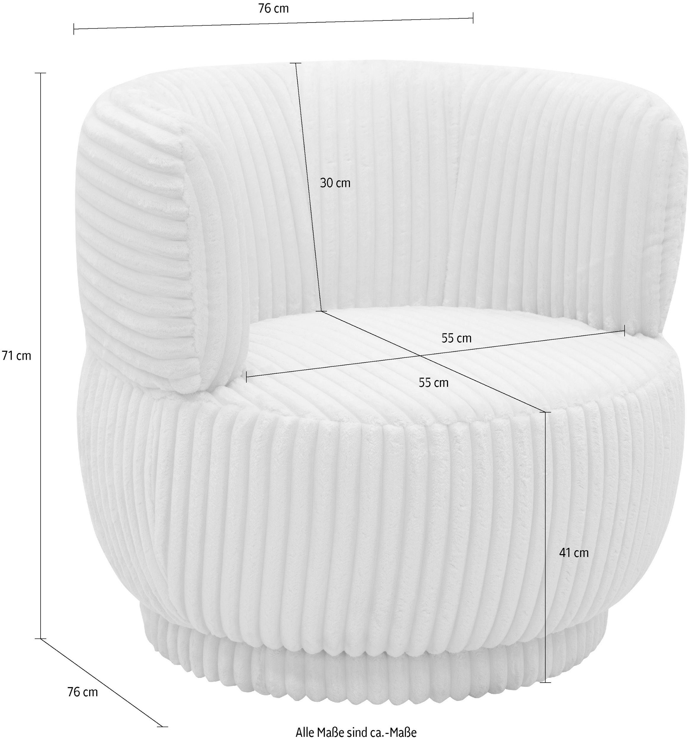 DOMO collection Sessel »Bruges, Loungesessel mit Drehfunktion«