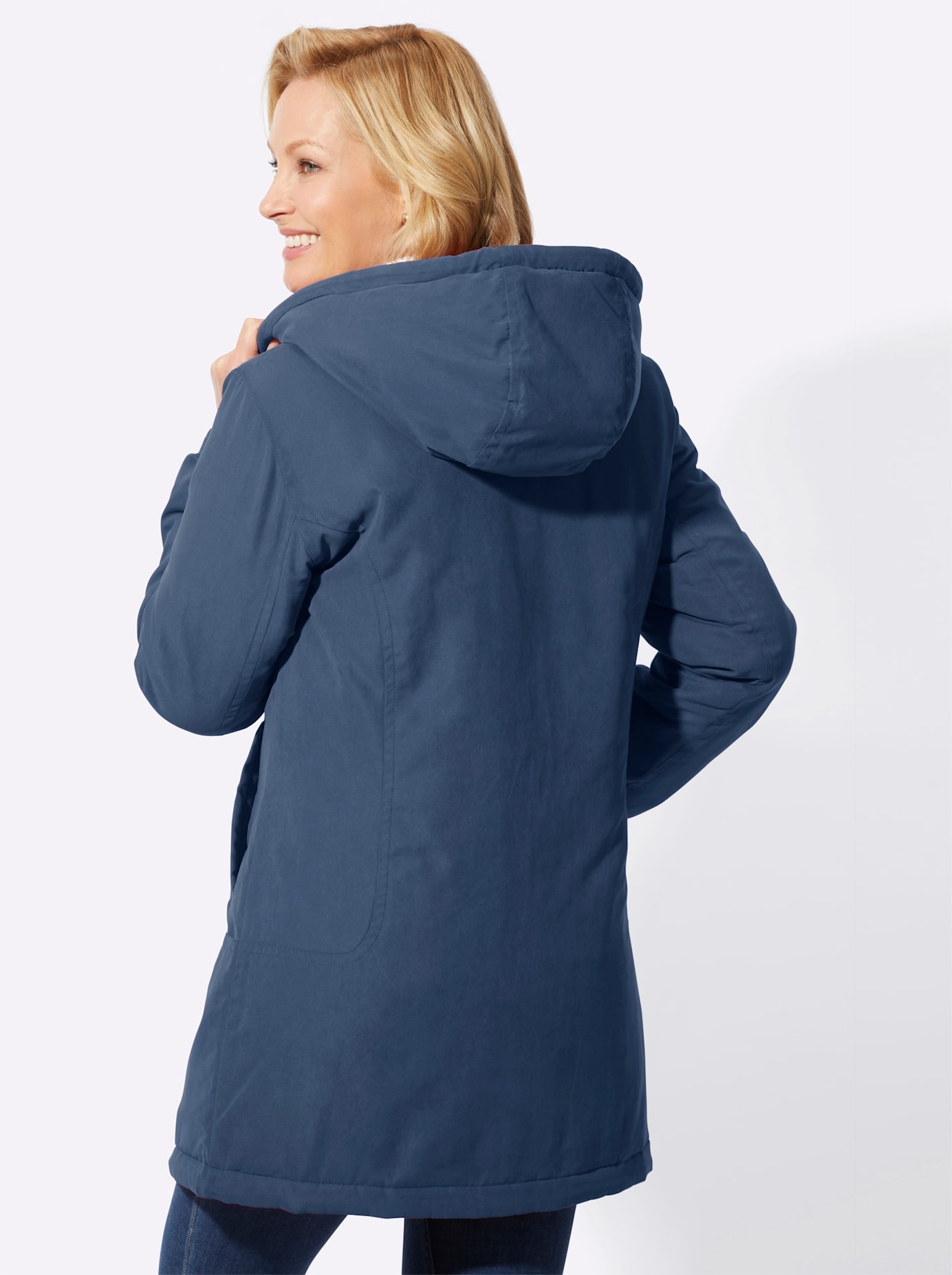 Classic Basics Langjacke, mit Kapuze