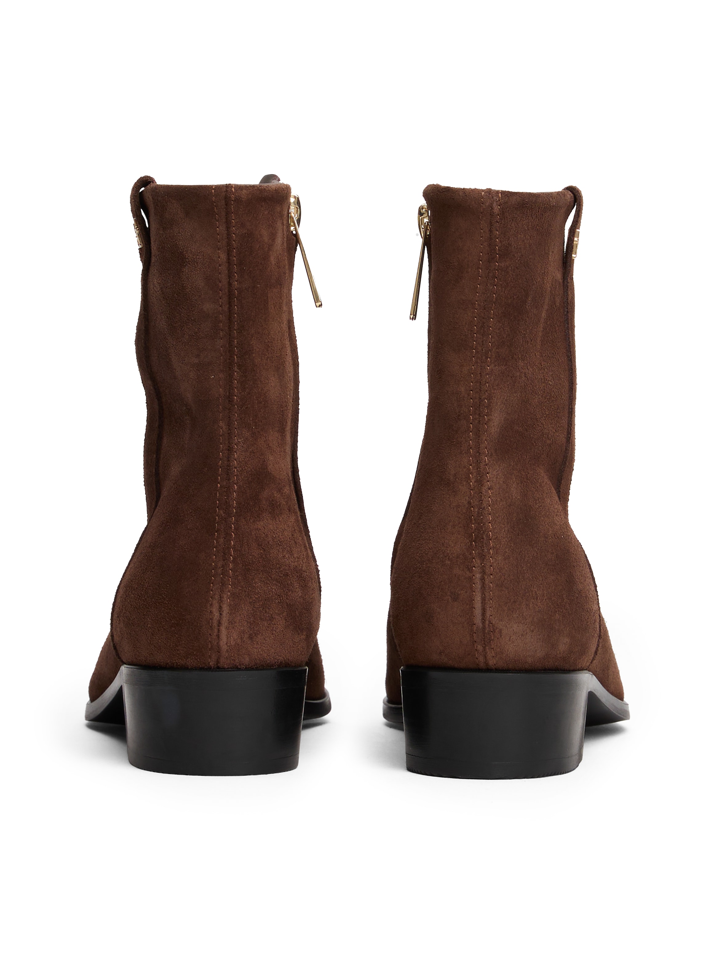 Tommy Hilfiger Stiefelette »TH SUEDE POINTY ZIP BOOTIE«, Blockabsatz, Westernboots, Cowboyboots hat eine schmale Form