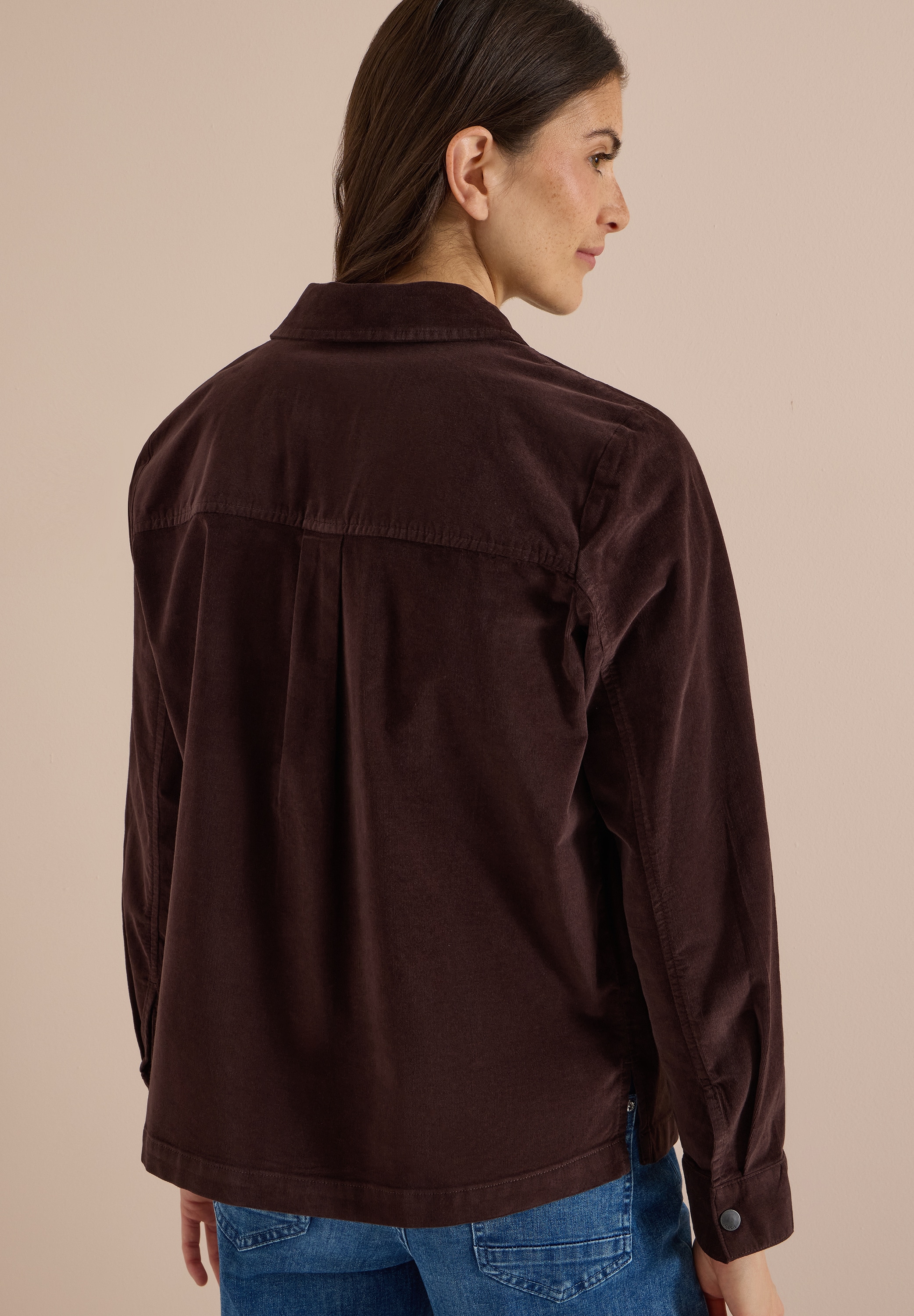 Cecil Cordjacke Feincord Overshirt, Baumwollmix, Brusttaschen