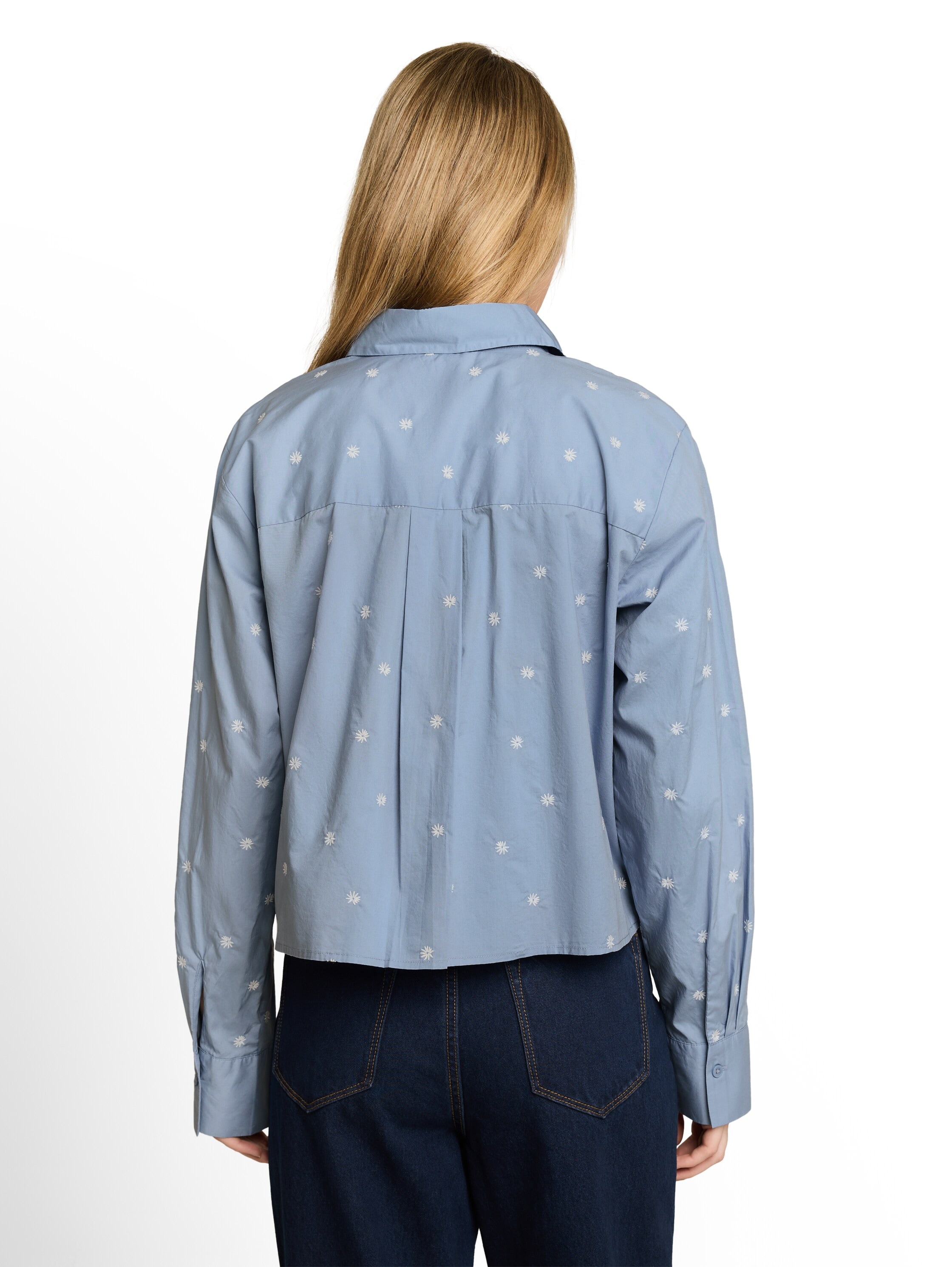 TOM TAILOR Denim Hemdbluse mit Allover-Stickereien