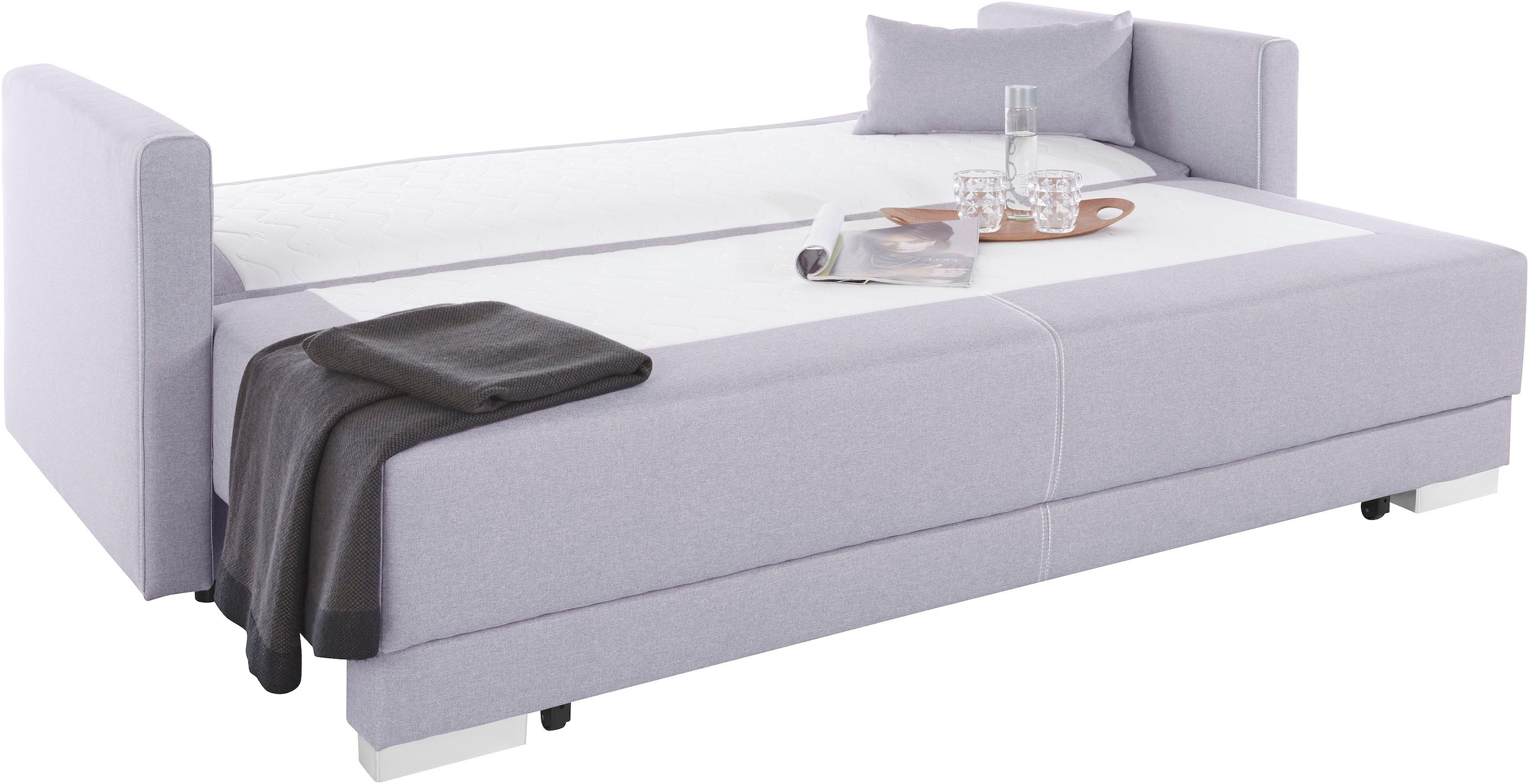 INOSIGN Schlafsofa »Berlin«, mit Boxspringaufbau, Bettfunktion & Bettkasten, Dauerschlafsofa