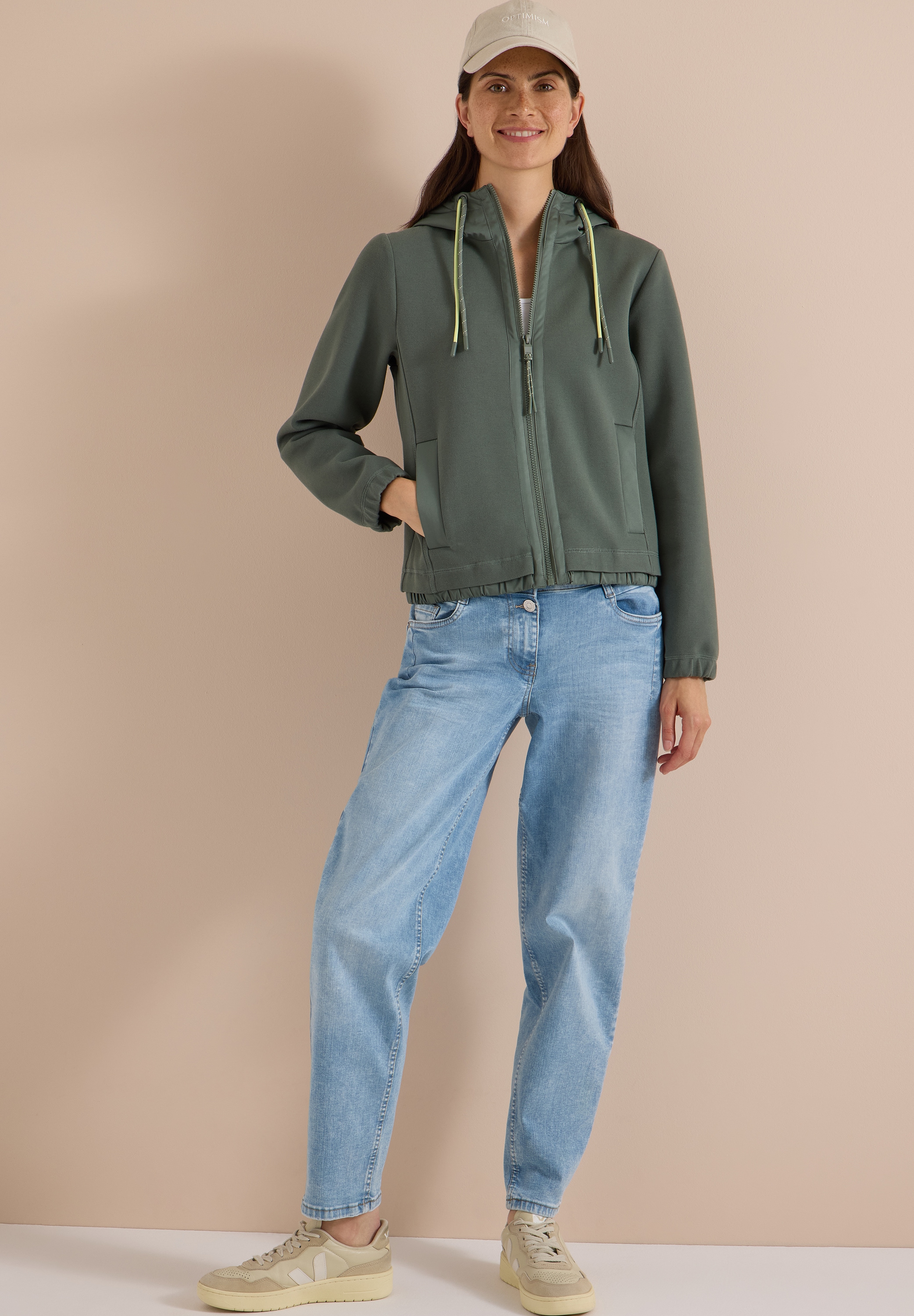 Cecil Kurzjacke mit Kapuze Lagen-Look, leicht wärmend