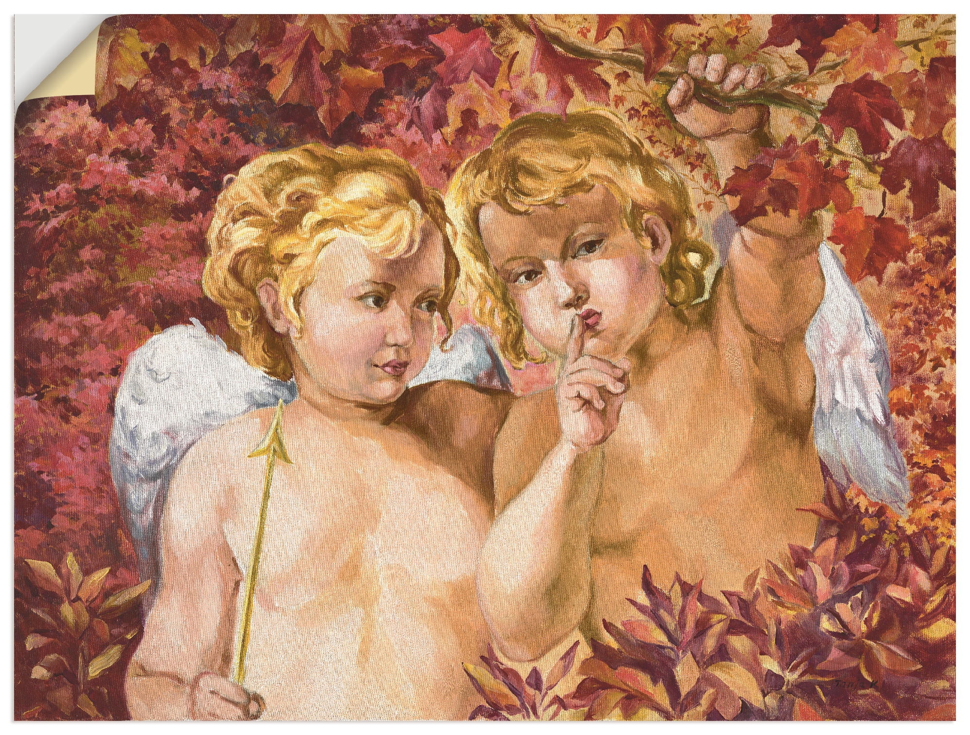 Artland Wandbild »Engel im Wald«, Religion, (1 St.), in vielen Größen & Produktarten - Alubild / Outdoorbild für den Außenbereich, Leinwandbild, Poster, Wandaufkleber / Wandtattoo auch für Badezimmer geeignet