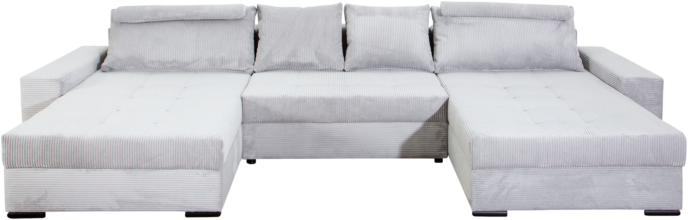 COLLECTION AB Wohnlandschaft »Josy XXXL-Relax U-Form, B: 352 cm«, mit Bettfunktion, Bettkasten & 2 Nackenkissen, Federkern