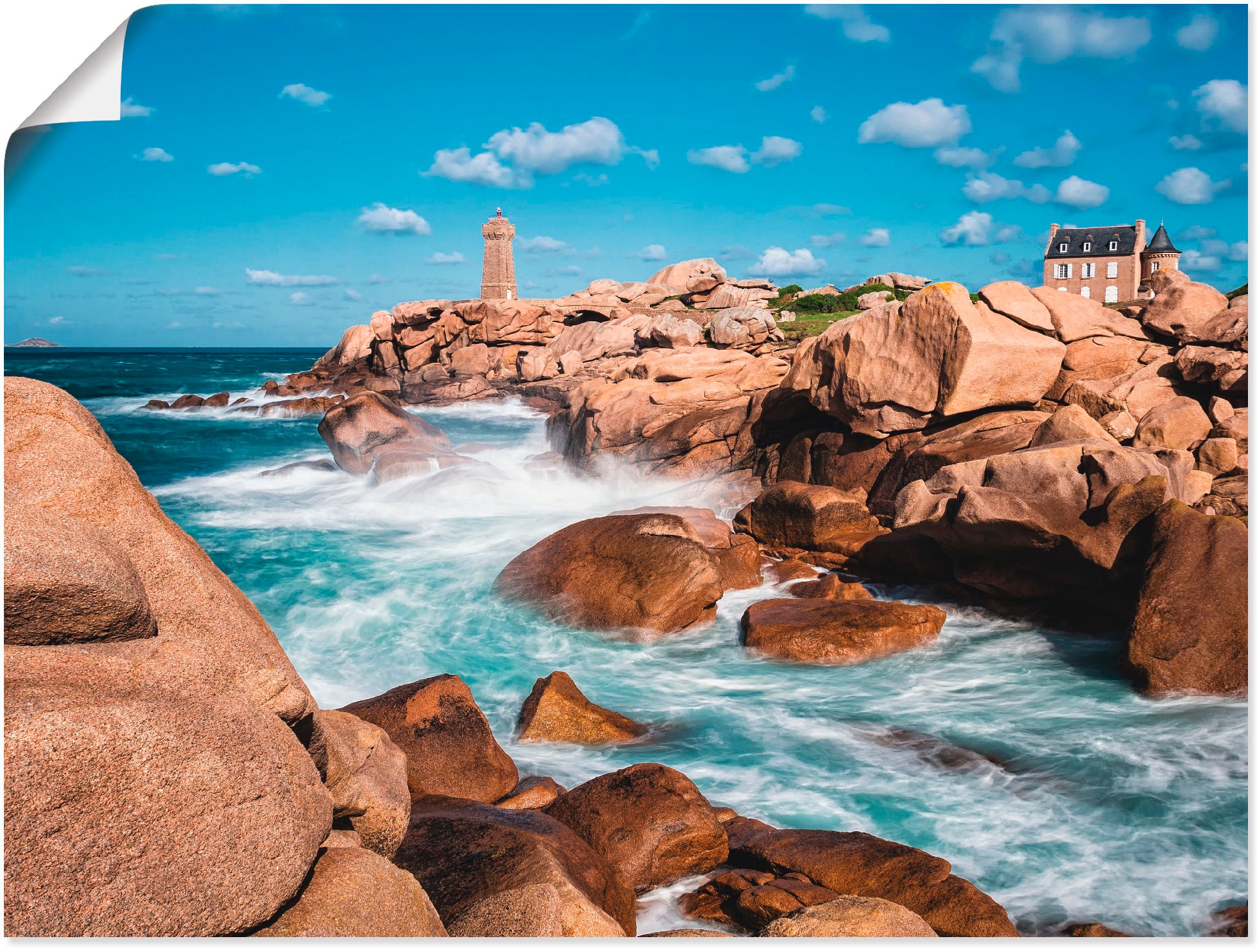 Artland Poster »Atlantikküste Bretagne bei Ploumanach« Küste 1 Stk. tlg. ohne Rahmen