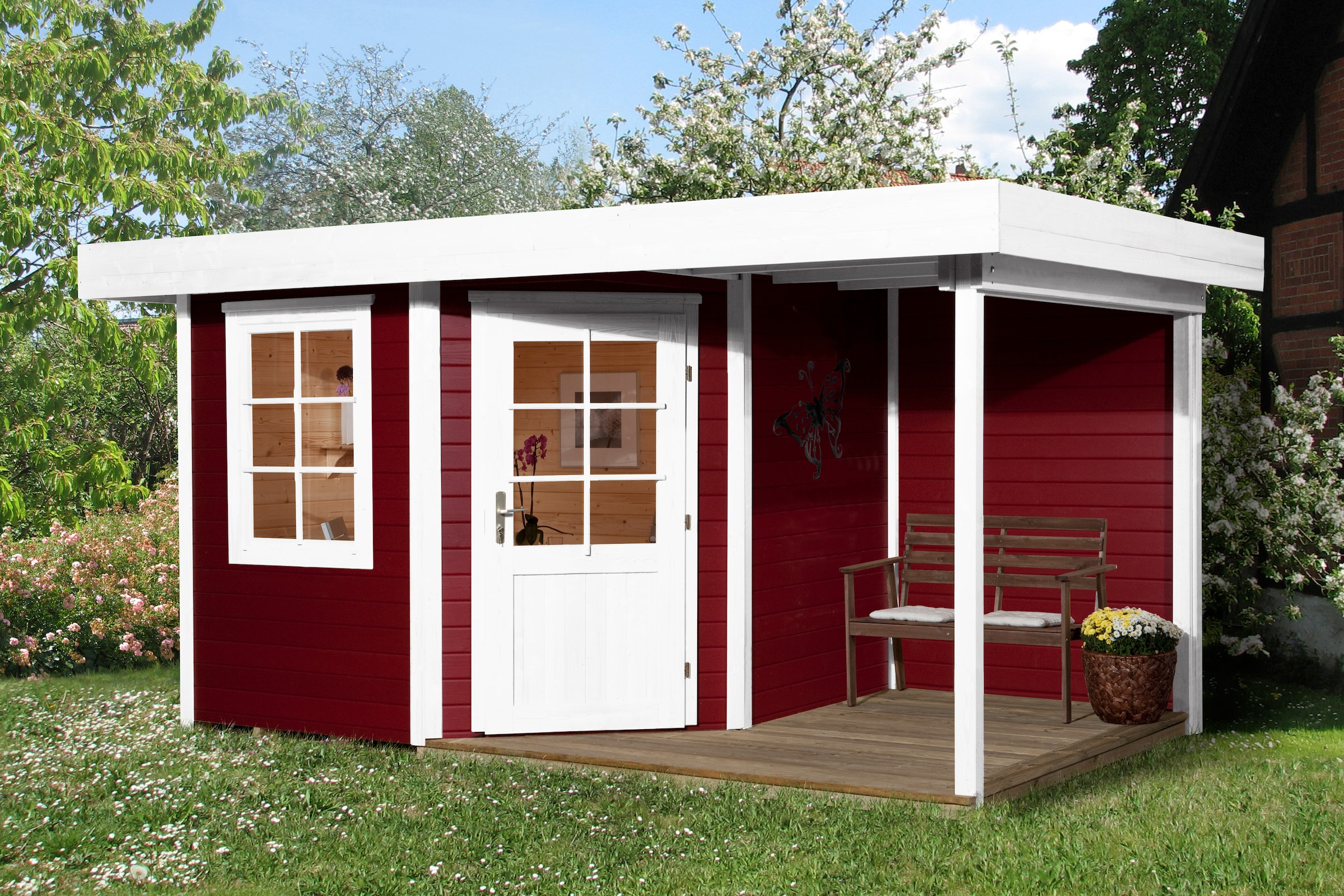 weka Gartenhaus »Designhaus 213A Gr.2«, (Set)