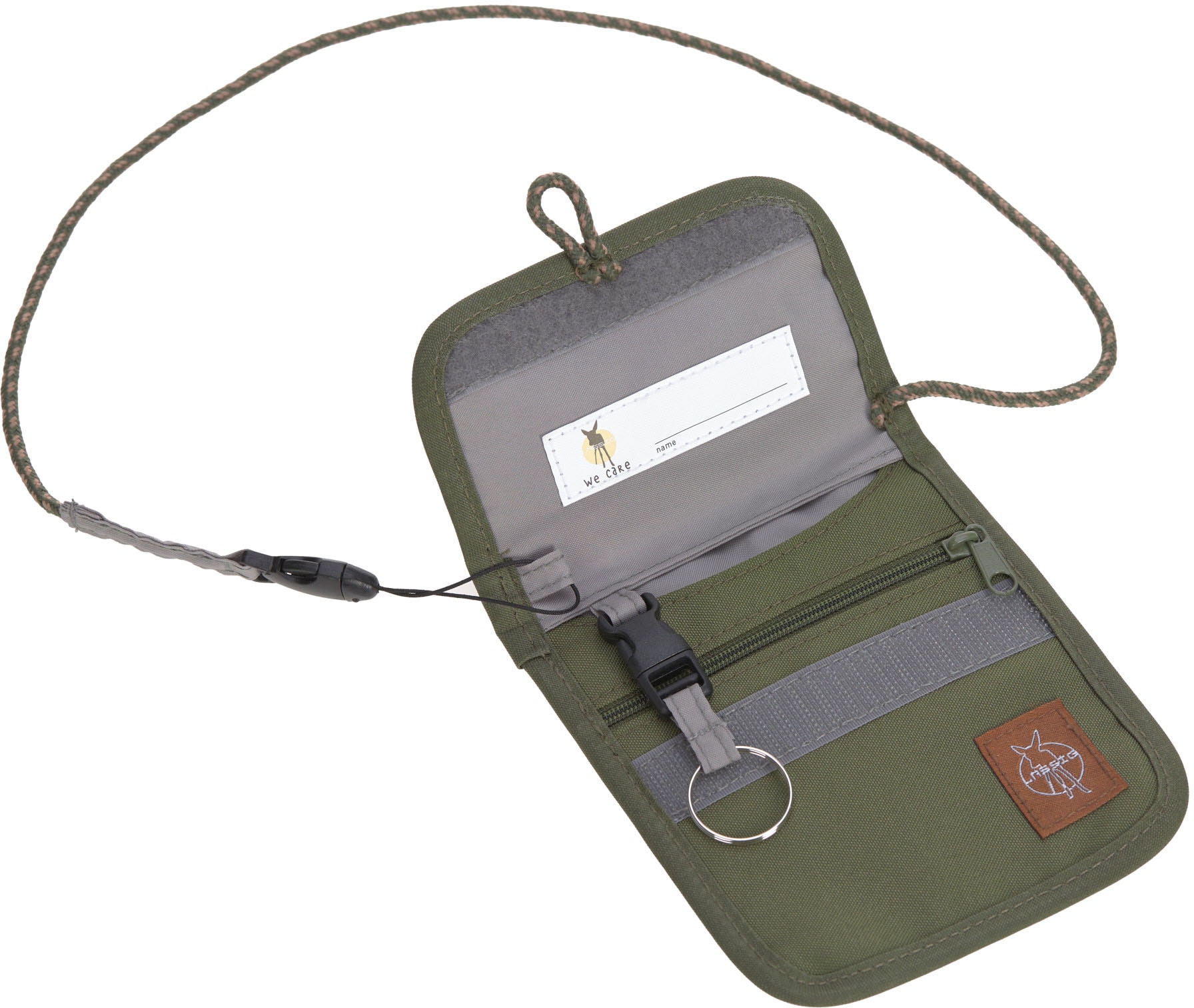 LÄSSIG Schulranzen »Unique, Flexy, Olive«, Reflektoren, inkl. Patches; PETA-approved vegan; aus recyceltem Material
