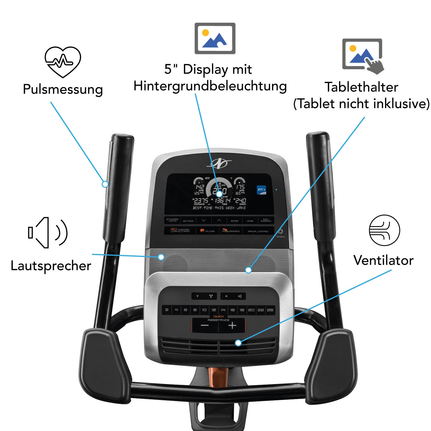 NordicTrack Heimtrainer »GX 4.4 Pro«, (mit integr. Lautsprechern)