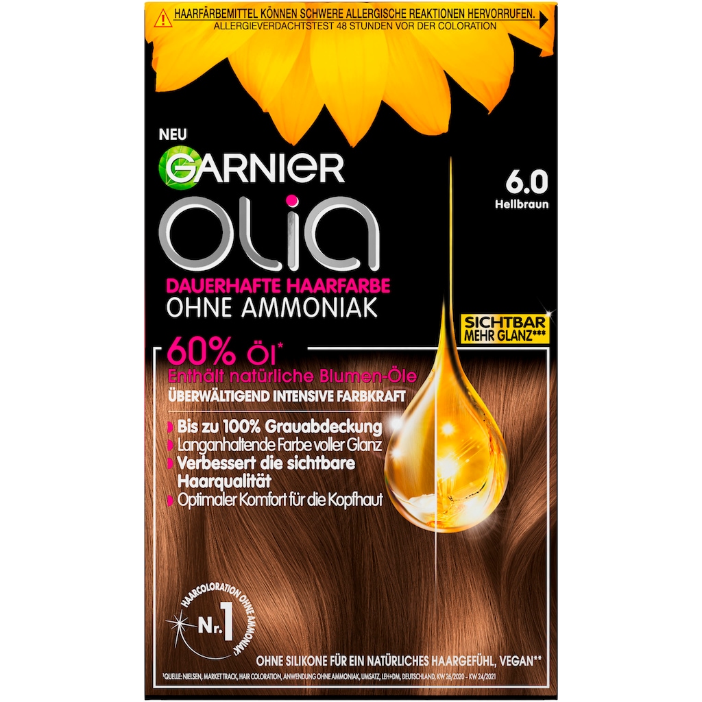 GARNIER Coloration »Garnier Olia dauerhafte Haarfarbe«, (Set, 3 tlg.)