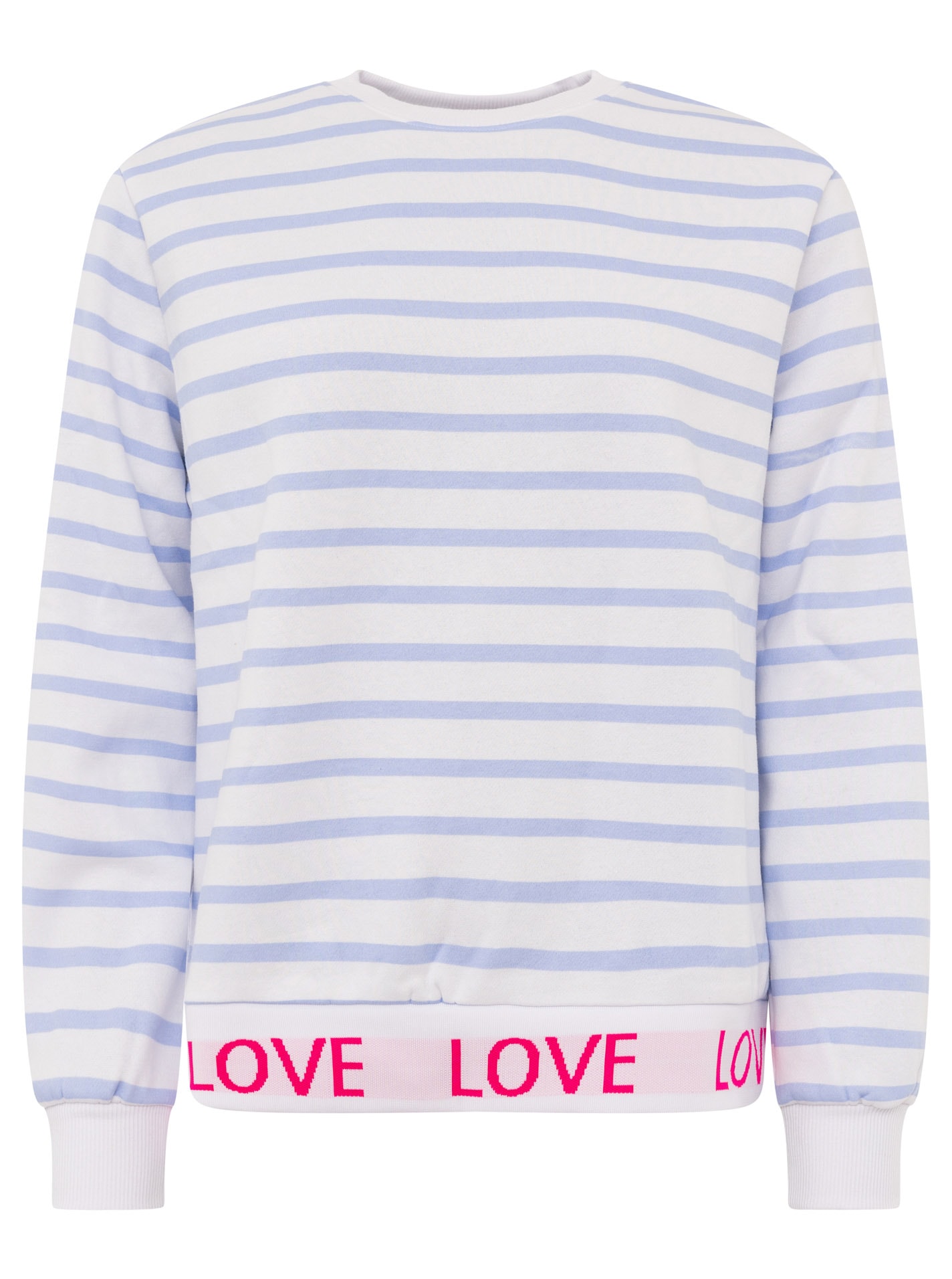 Zwillingsherz Sweatshirt »"Love Love Love"«, gestreift, Rundhals, elastische Bündchen mit Love-Schriftzug

