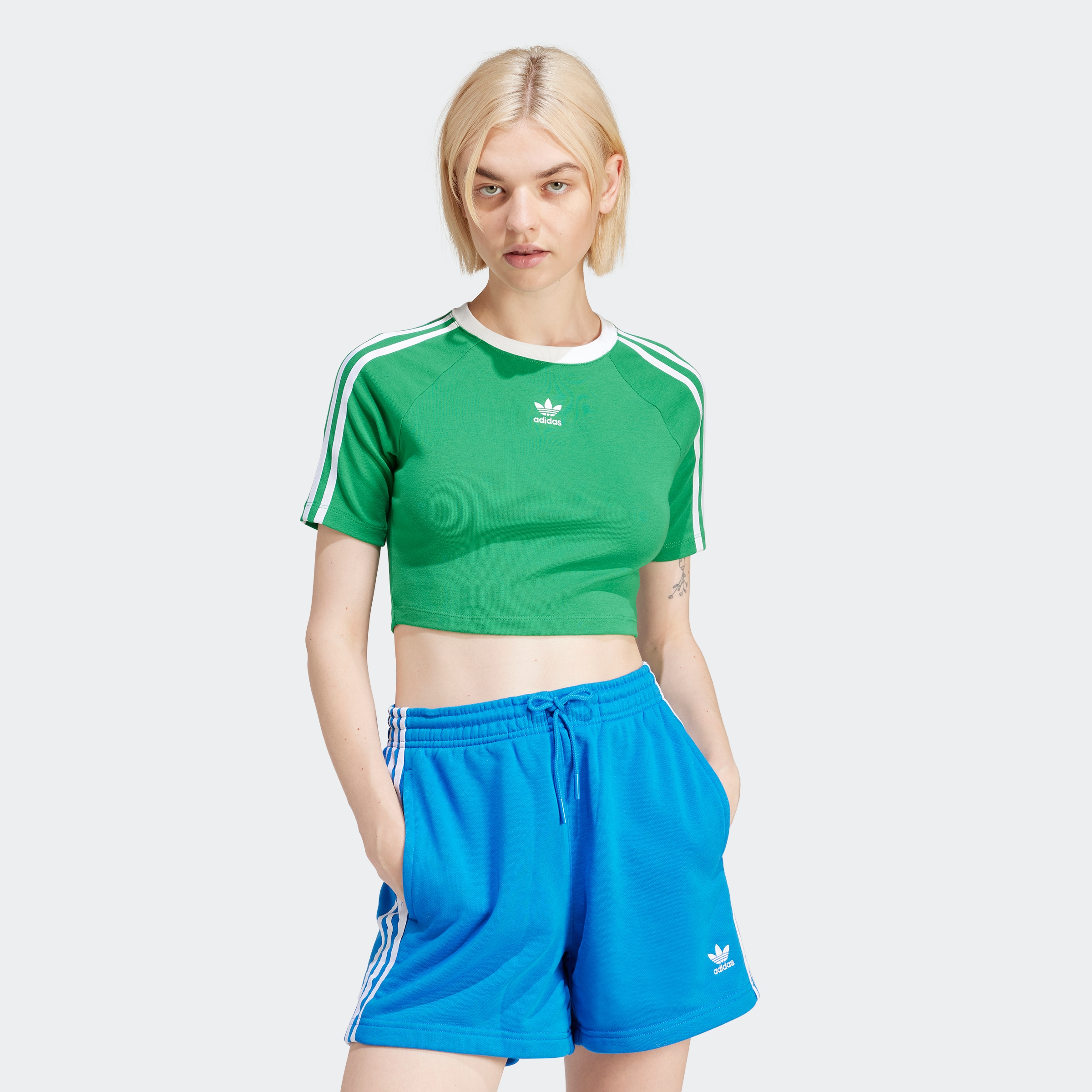 adidas Originals T-Shirt »3 S BABY TEE«, Cropped drei Streifen Shirt