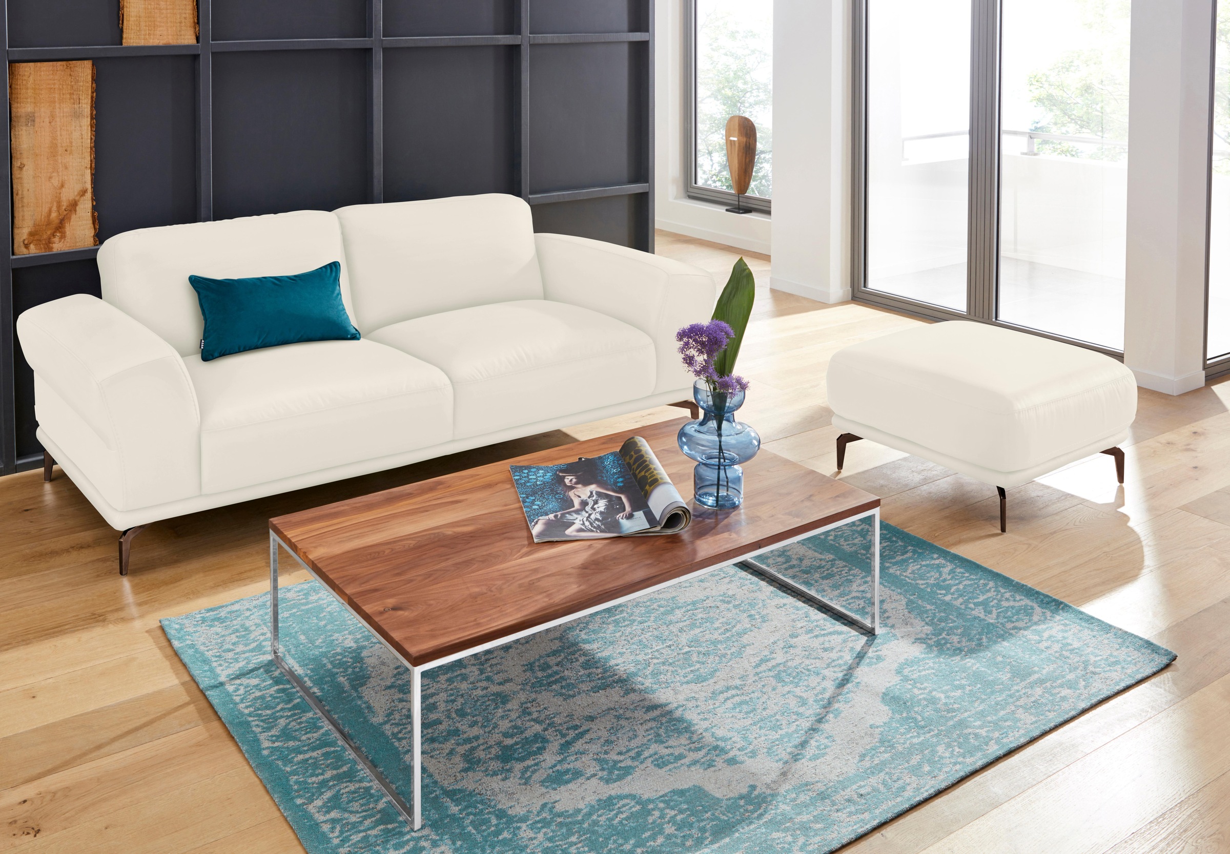 W.SCHILLIG 2,5-Sitzer »montanaa« mit Metallfüßen in Bronze pulverbeschichtet, Breite 212 cm