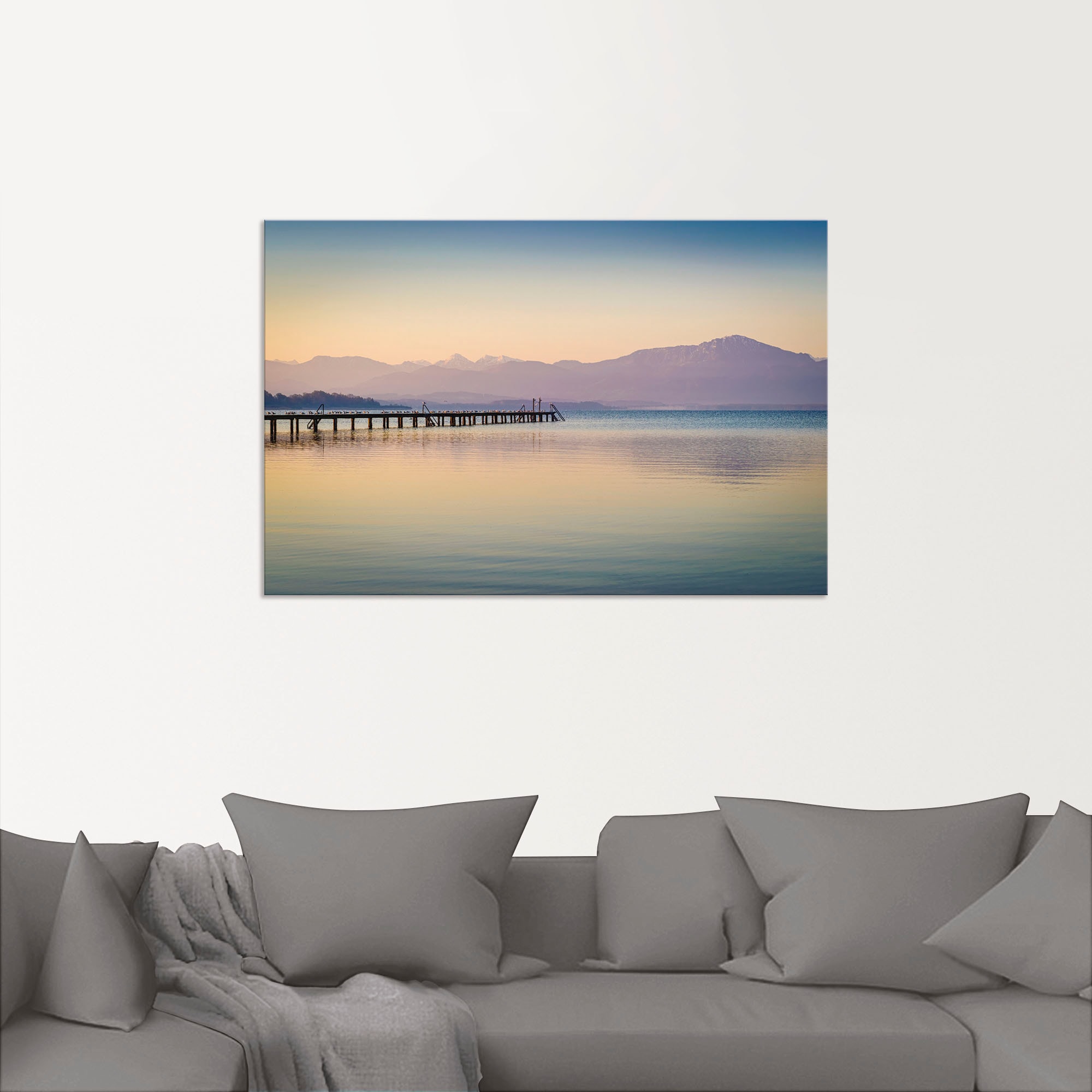 Artland Wandbild »Morgen am Chiemsee«, Seebilder, (1 St.), als Alubild, Outdoorbild, Leinwandbild, Poster in verschied. Größen