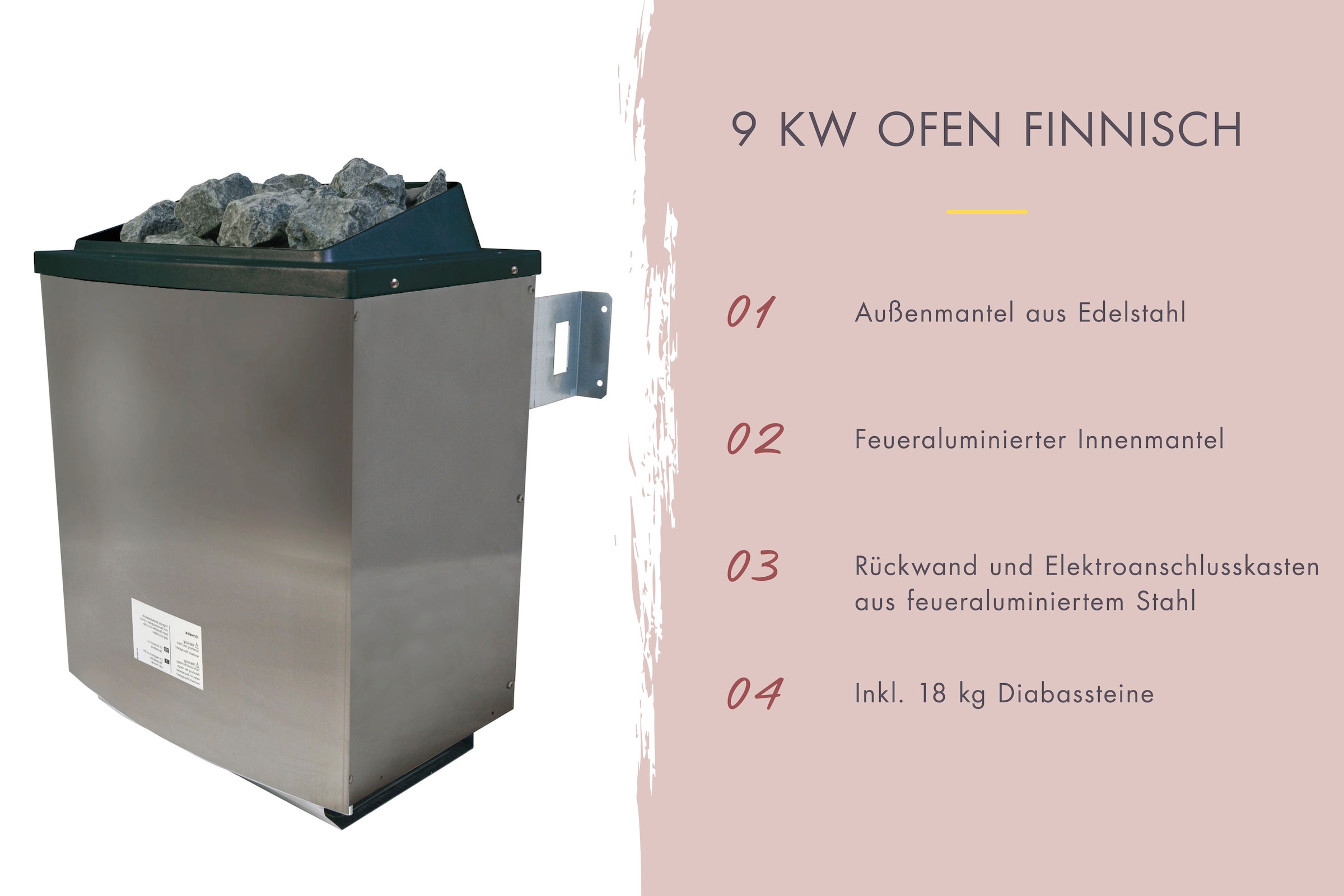 Karibu Saunahaus »Fiete«, moderne Tür, Ofen 9 KW externe Strg easy