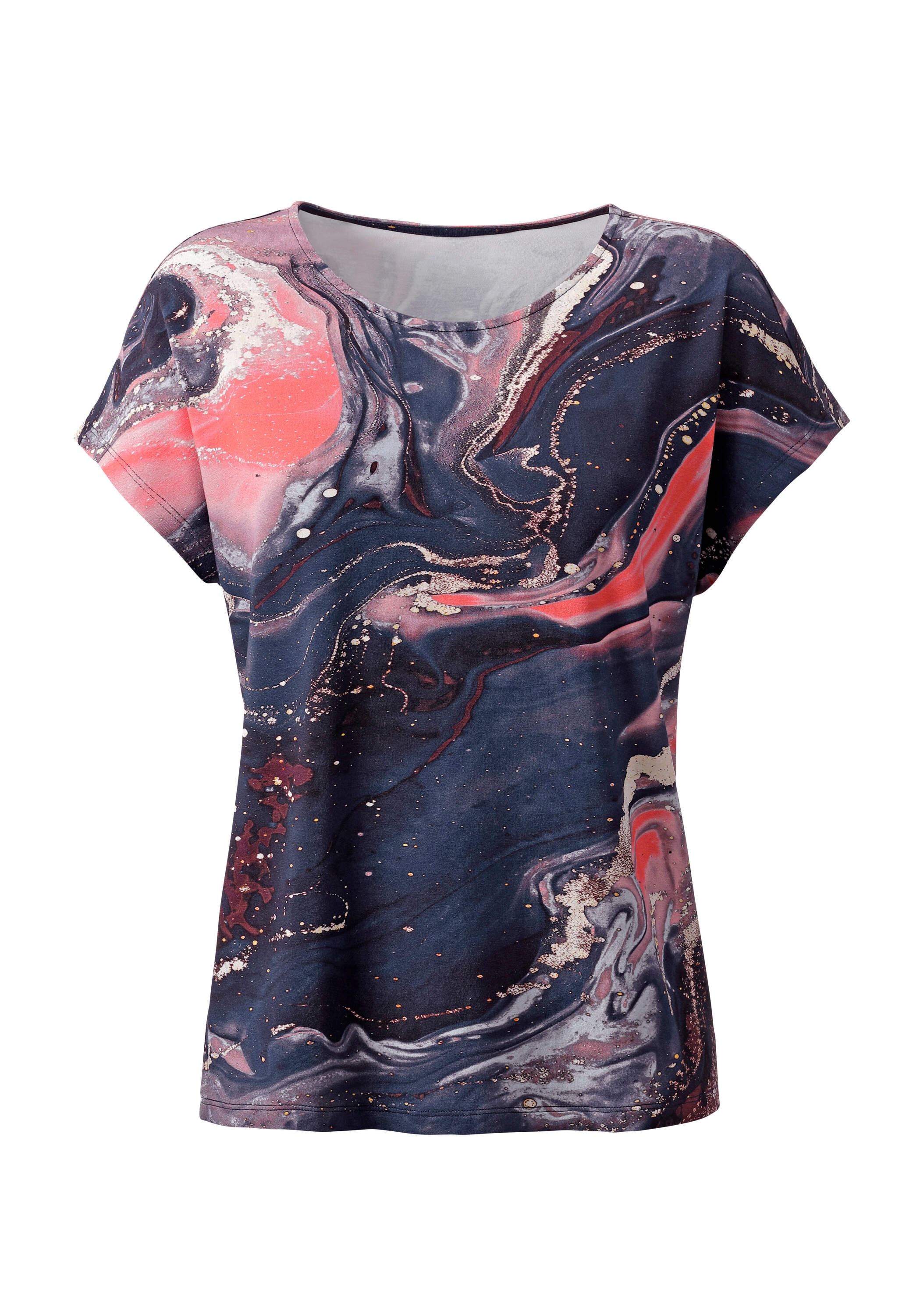 creation L T-Shirt »Druck-Shirt Kurzarmshirt mit überschnittenen Schultern«