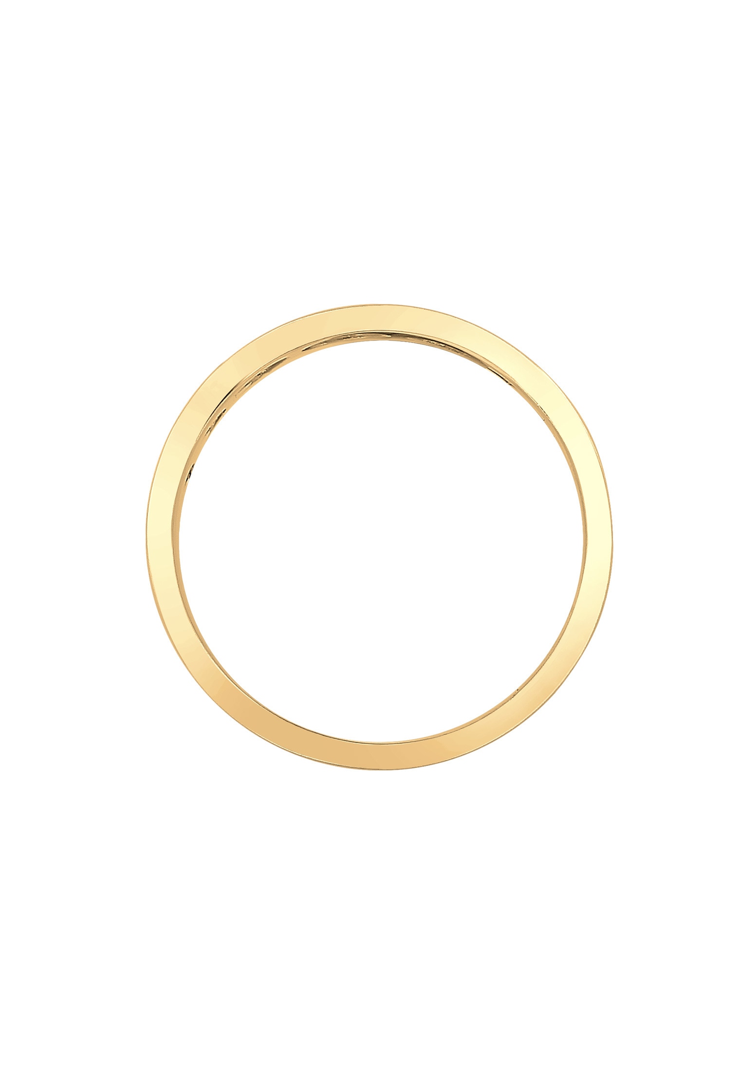 Elli Silberring »Ring Mond Halbmond Bandring Astro 925 Silber vergoldet«