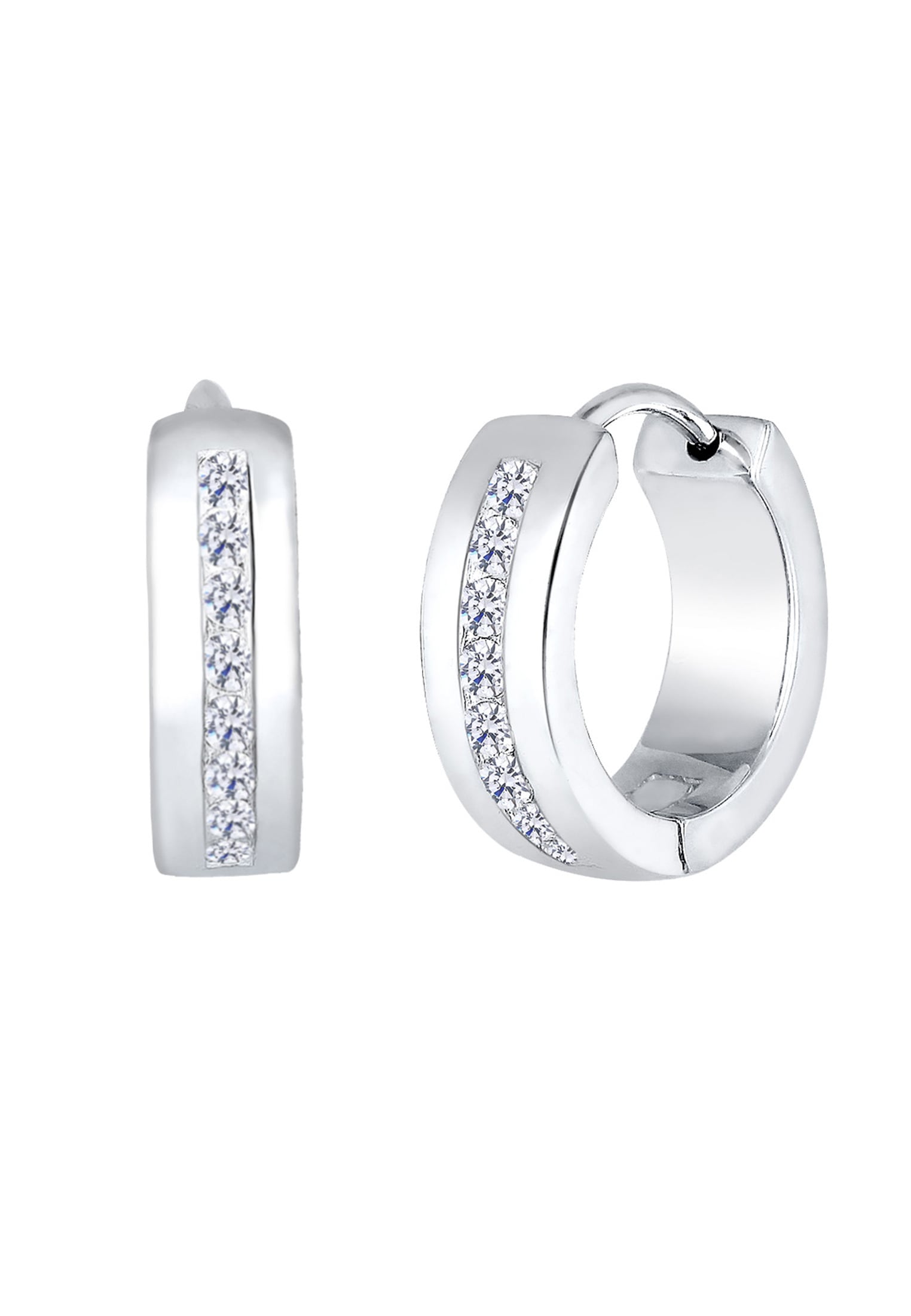Elli Paar Creolen »Ohrringe Elli Ohrringe Creolen Zirkonia Basic Glamour Elegant 925 Silber«