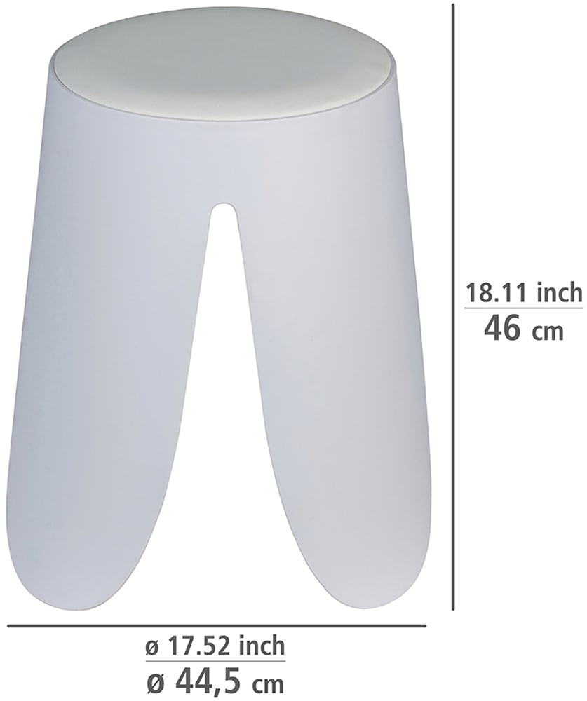 WENKO Dusch- und Badhocker »Modell Comiso«, belastbar bis 180 kg, Universalhocker, belastbar bis 180 kg, mit rutschsicheren Füßen