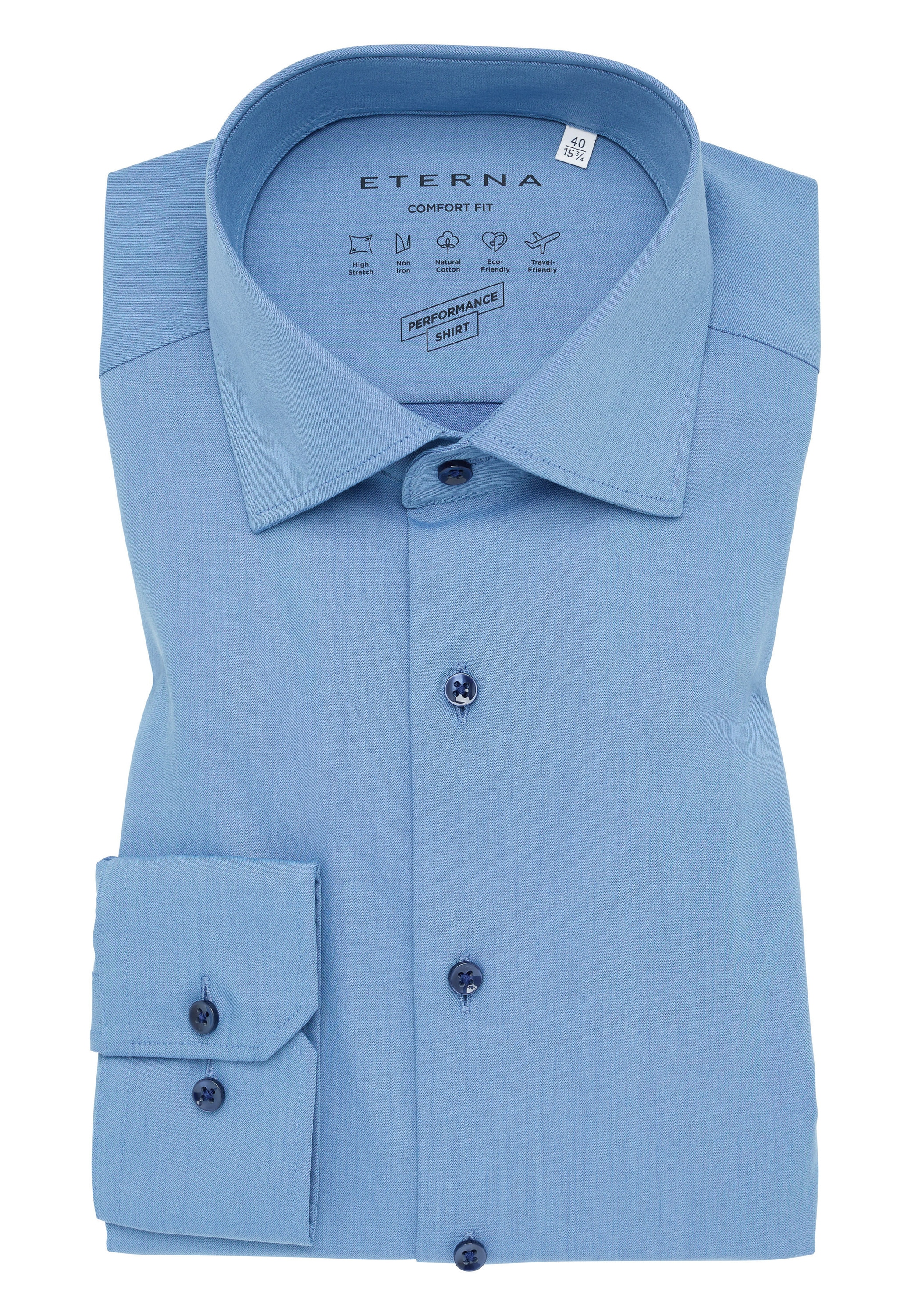 Eterna Langarmhemd »COMFORT FIT«, NON IRON (bügelfrei)