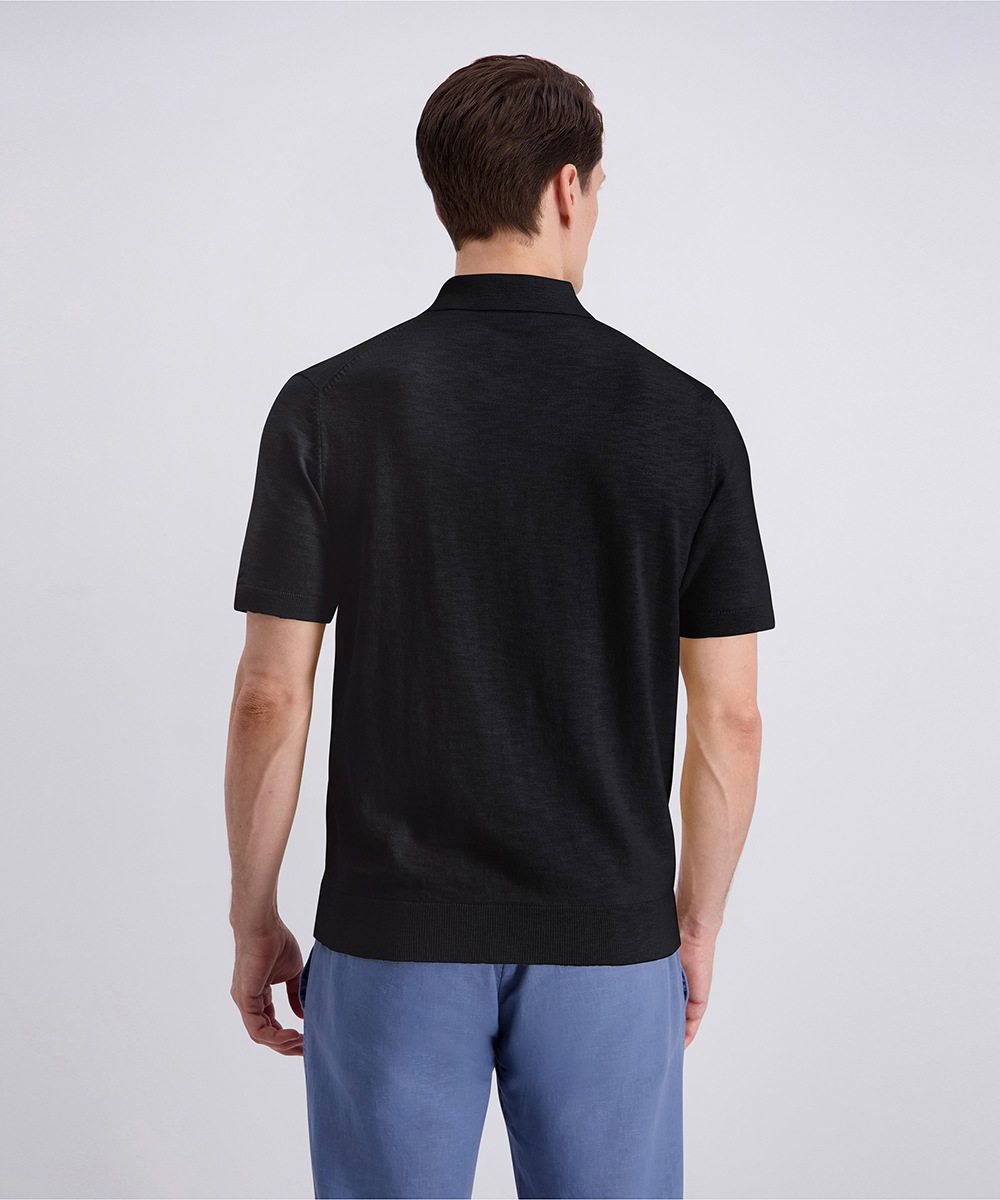 Pierre Cardin Poloshirt »Polo Strick« Poloshirt, unifarben aus reiner Baumwolle