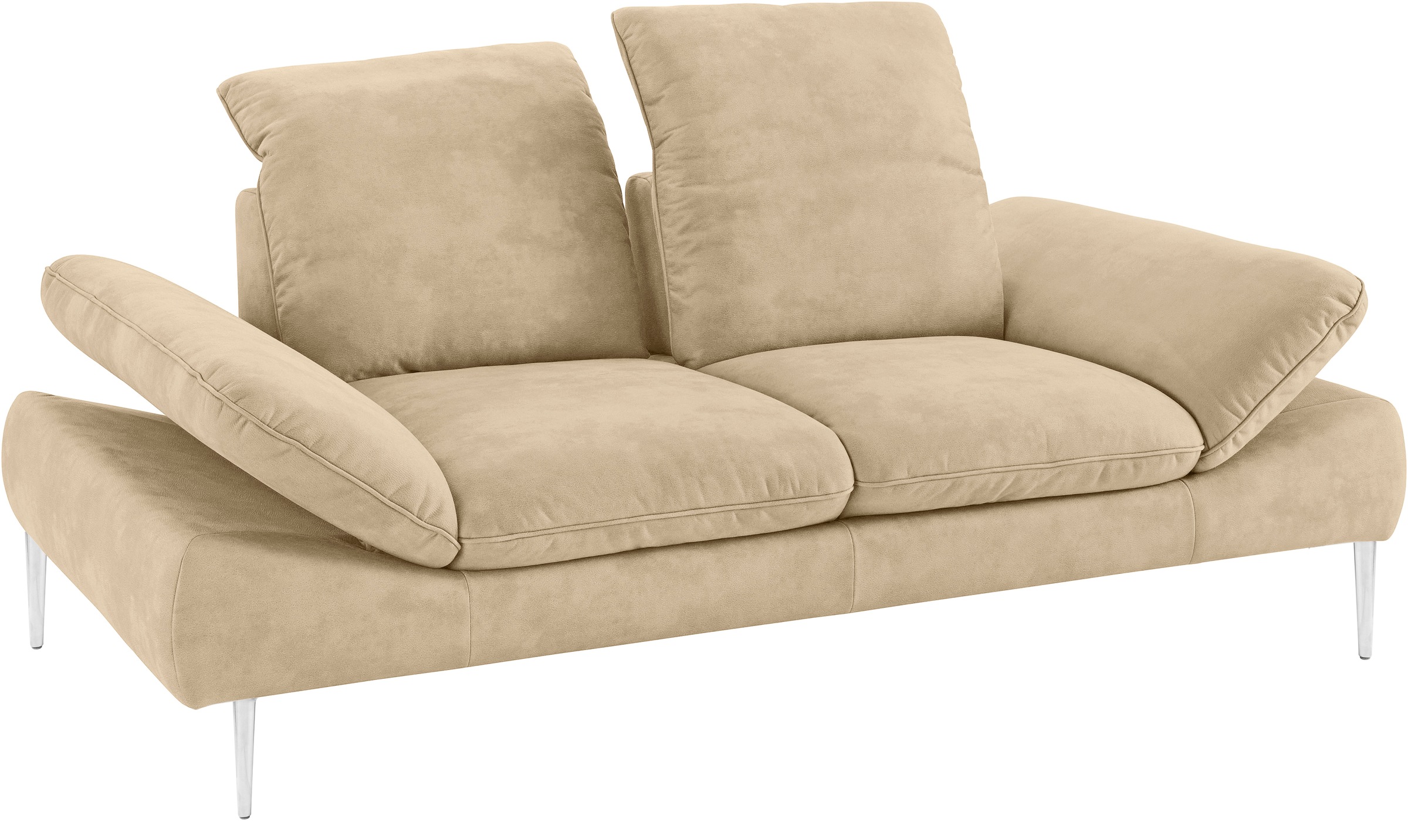 W.SCHILLIG 2-Sitzer »enjoy&MORE« mit Sitztiefenverstellung, Füße silber matt, Breite 202 cm