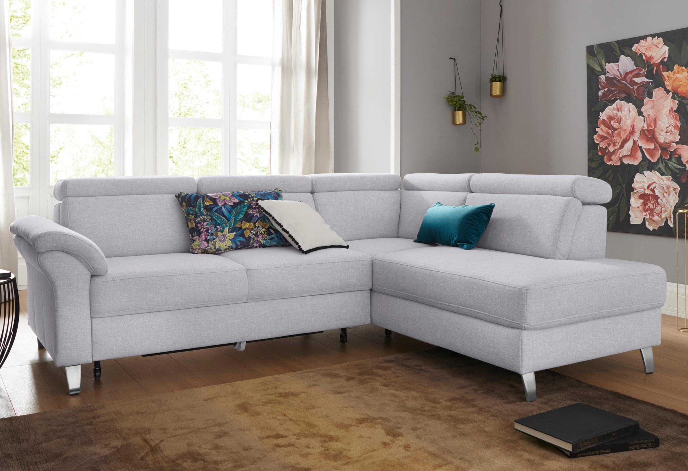 sit&more Ecksofa, inklusive Kopfteilverstellung, wahlweise mit Bettfunktion und Bettkasten