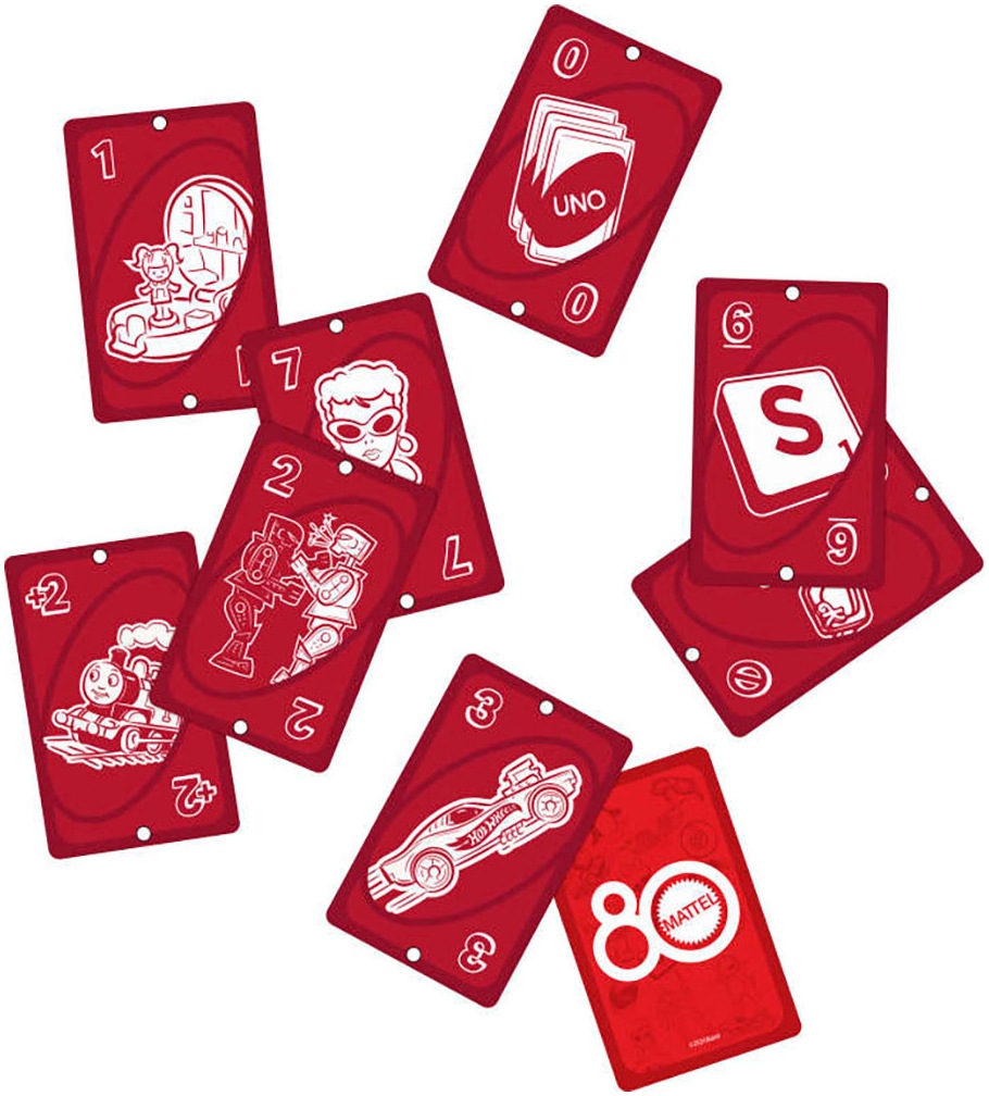 Mattel games Spiel »Mattel 80th Anniversairy UNO Ruby Red«