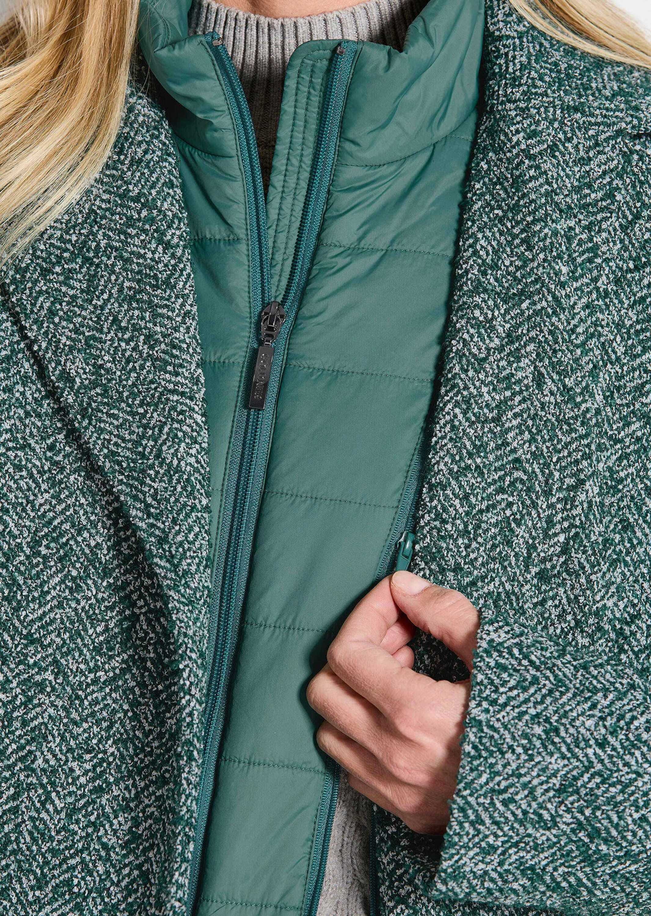 GOLDNER Kurzjacke »Kurzgröße Jacke in 2-in-1-Optik mit Steppeinsatz«