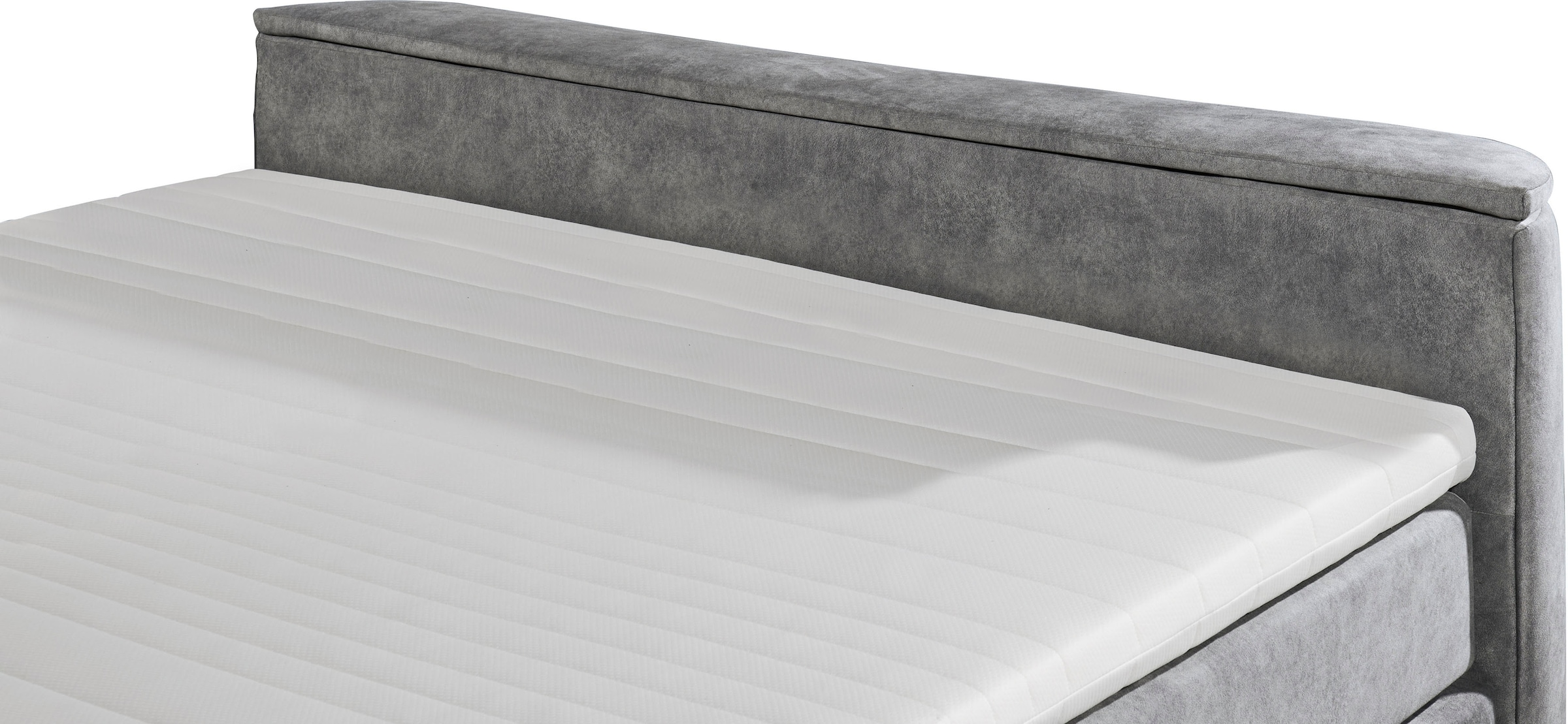 ED EXCITING DESIGN Boxspringbett »Dallas«,  inkl. Topper, LED-Beleuchtung, TV Halterung (bis 40 Zoll) und 2 Bettkästen