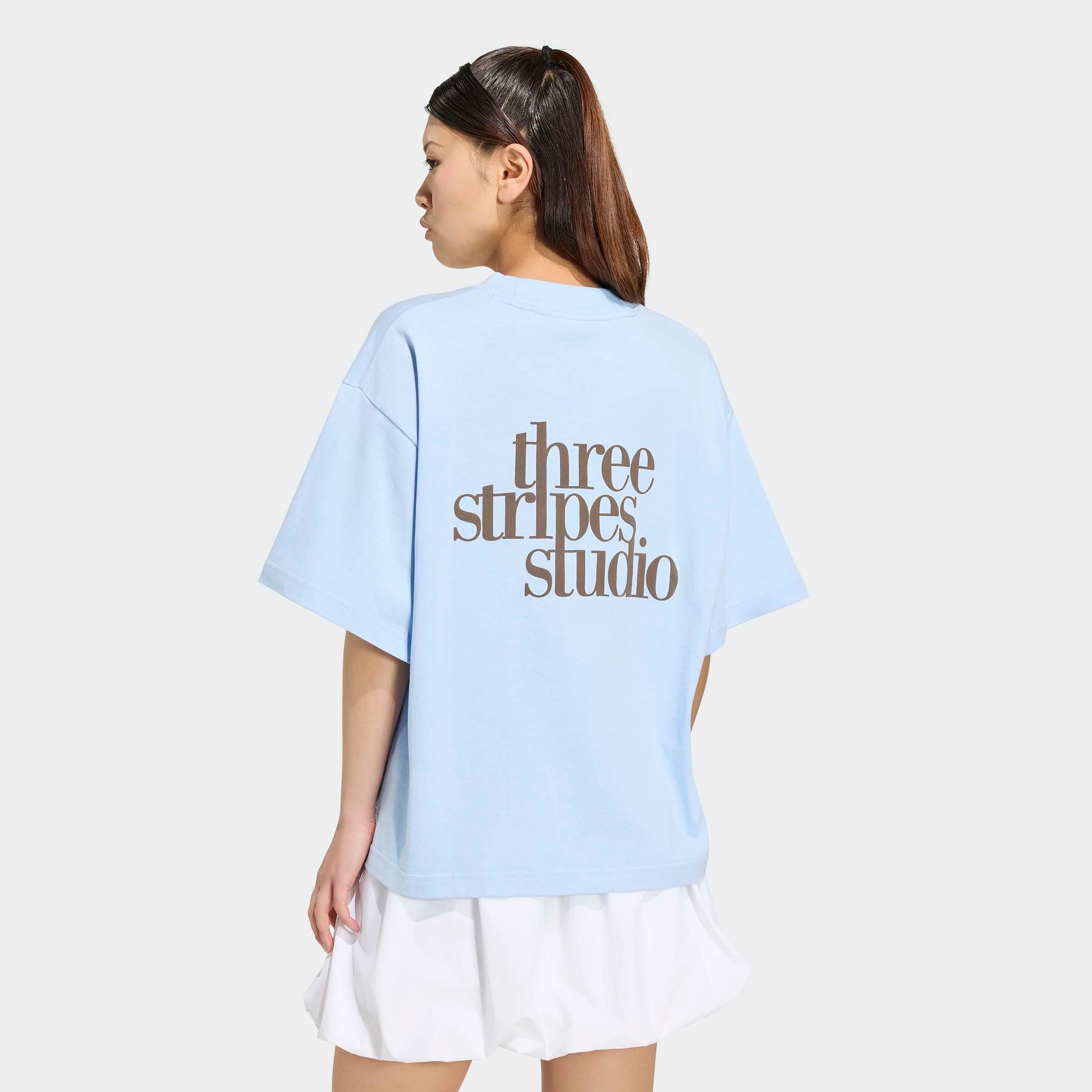 adidas Sportswear T-Shirt »3 STRIPES STUDIO BOYFRIEND« Print T-Shirt, locker geschnitten
