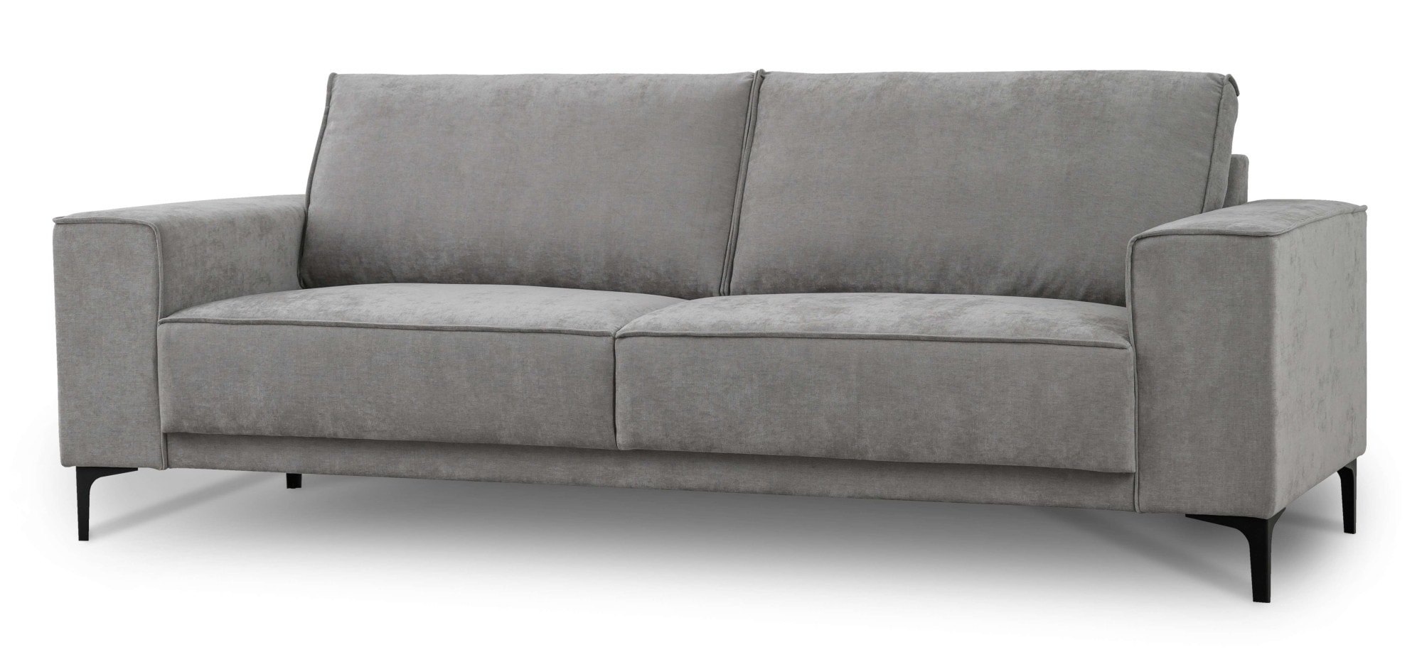 Places of Style 3-Sitzer »3er Sofa Oland, Struktur, Flachgewebe, Luxus-Microfaser, Boucle«, 224 cm, Wellenunterfederung, Skandi-Design, Metallfüße