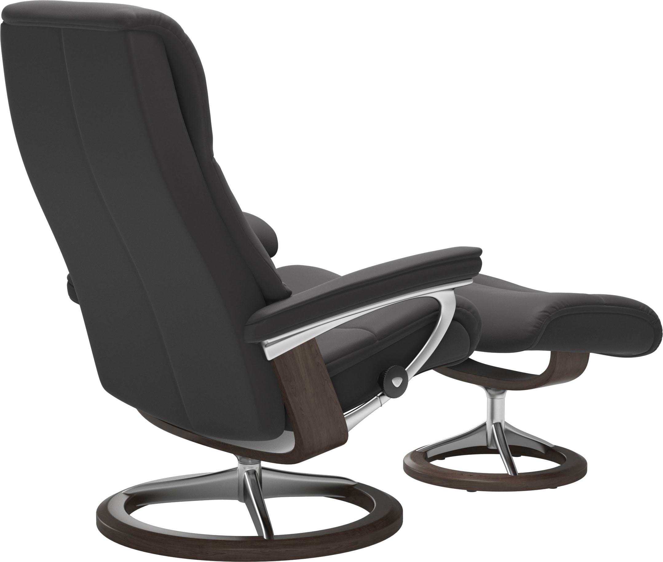 Stressless® Relaxsessel »View«, (Set, Relaxsessel mit Hocker), mit Signature Base, Größe S,Gestell Wenge