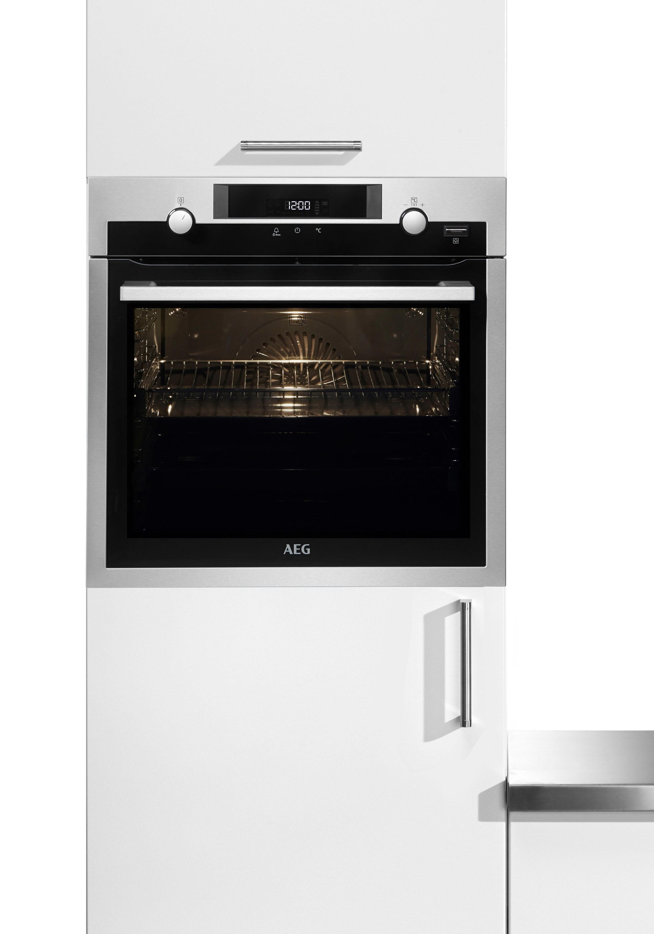 AEG Einbaubackofen »BPS55532AM«, BPS55532AM, mit Vollauszug, SteamBake – Feuchtigkeitszugabe