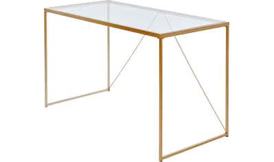 Jahnke Schreibtisch »Glam«, in edlem Klarglas-Gold-Look, Breite 20 cm kaufen