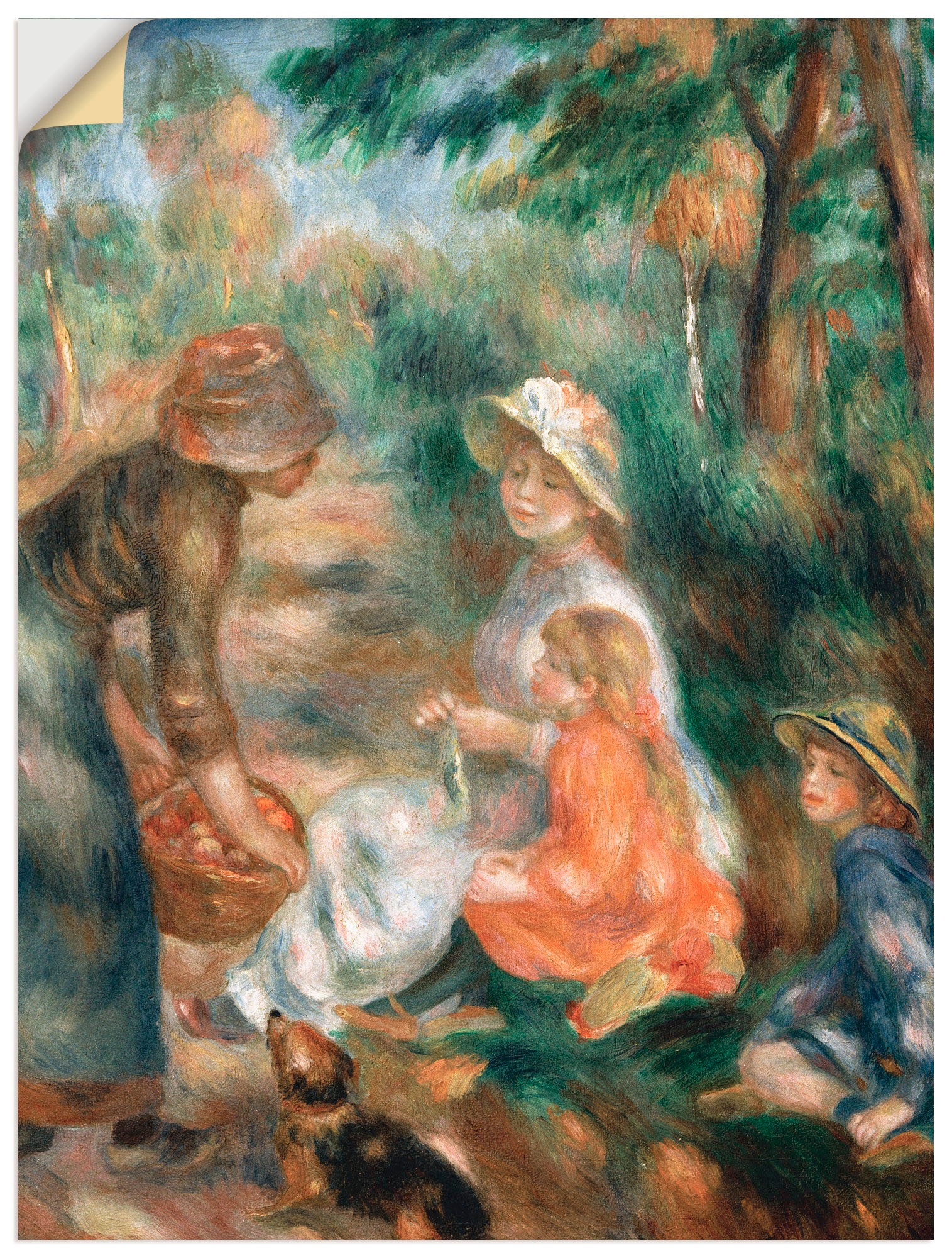 Artland Wandbild »Apfelverkäuferin«, Gruppen & Familien, (1 St.), in vielen Größen & Produktarten -Leinwandbild, Poster, Wandaufkleber / Wandtattoo auch für Badezimmer geeignet
