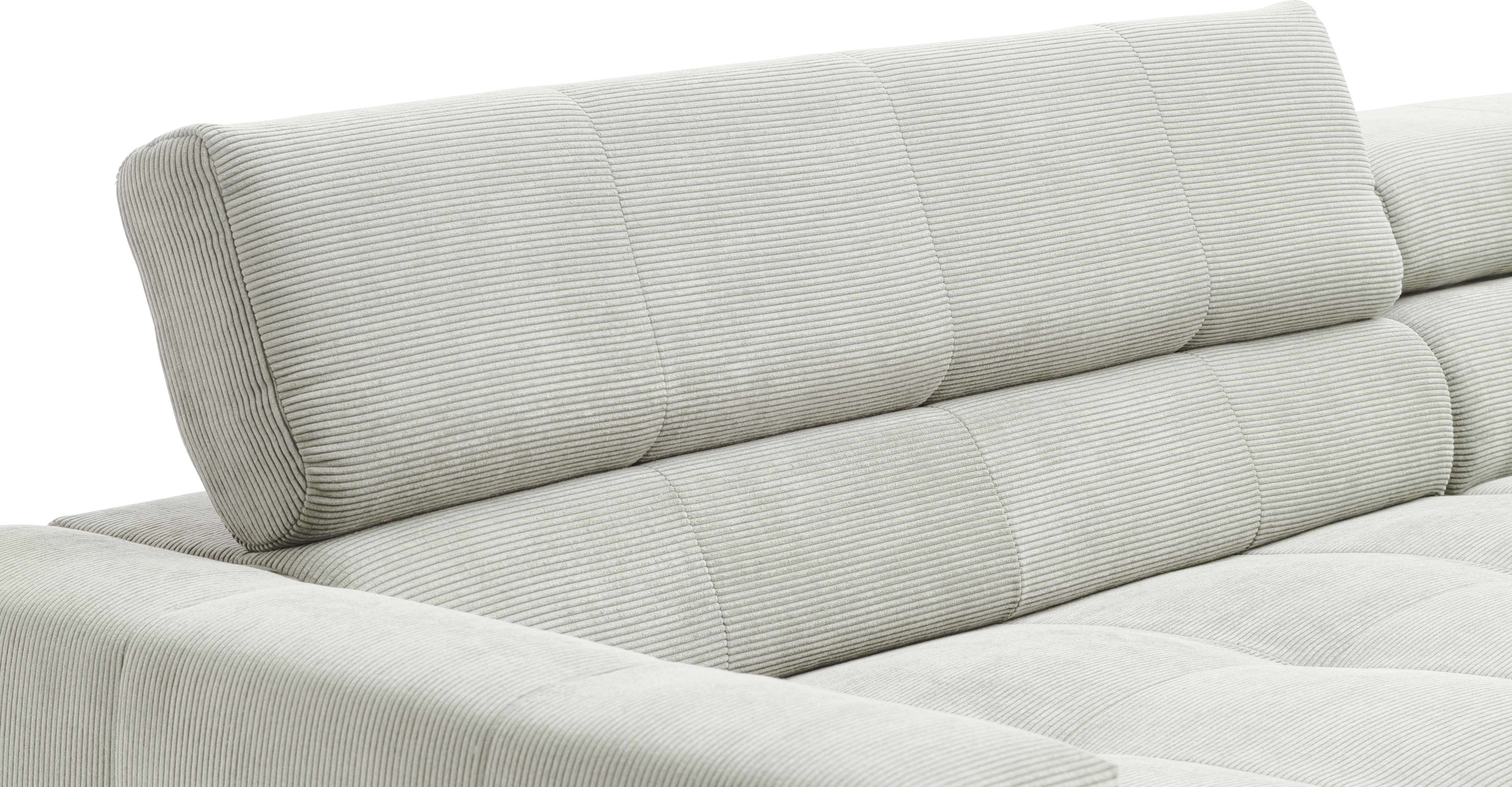 PLACES OF STYLE Ecksofa »Claya, L-Form,  incl. Kopfteilverstellung, Breite 276 cm« wahlweise elektrischer Sitzvorzug
