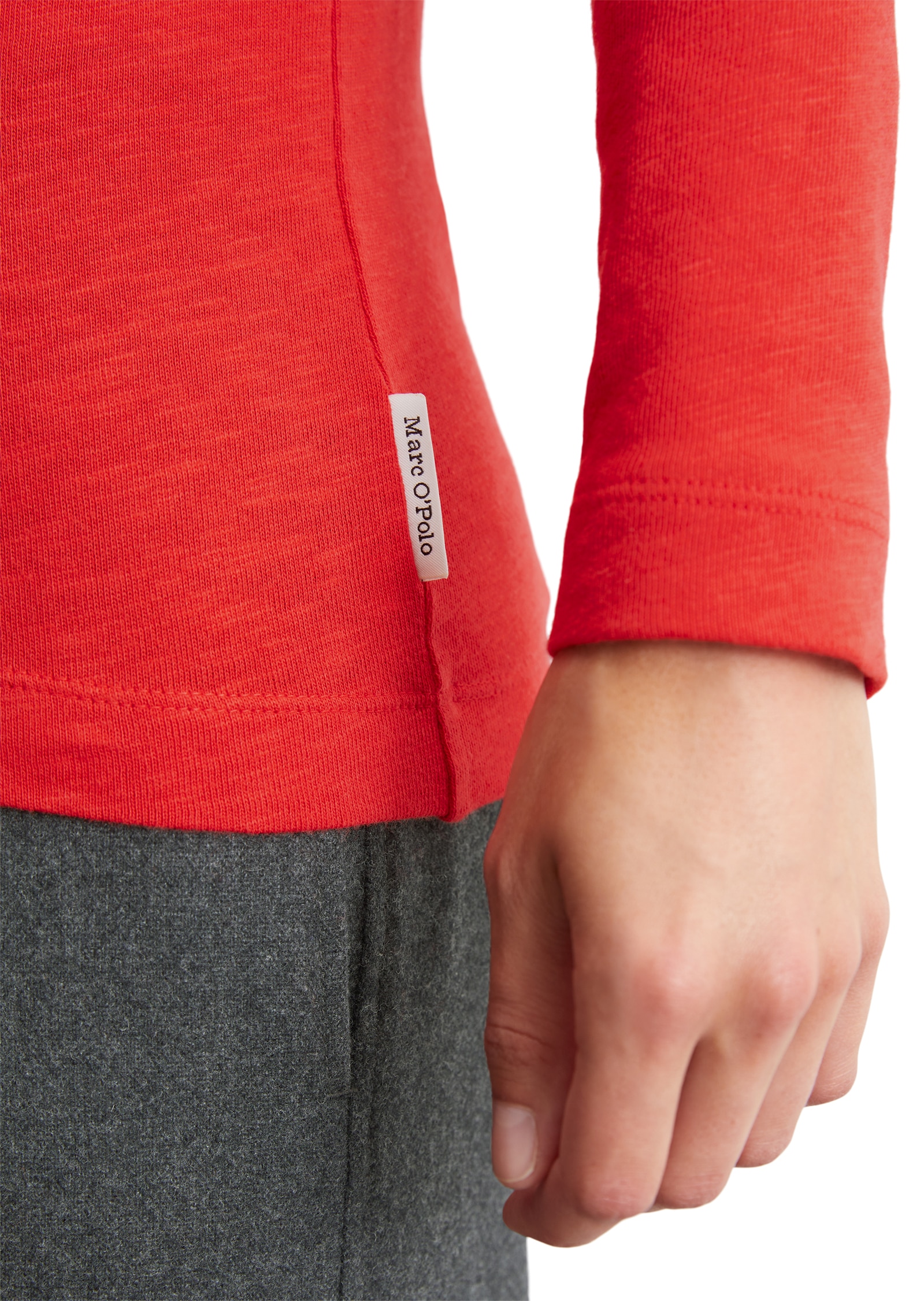 Marc O'Polo Longsleeve, mit kleinem Mockneck-Kragen