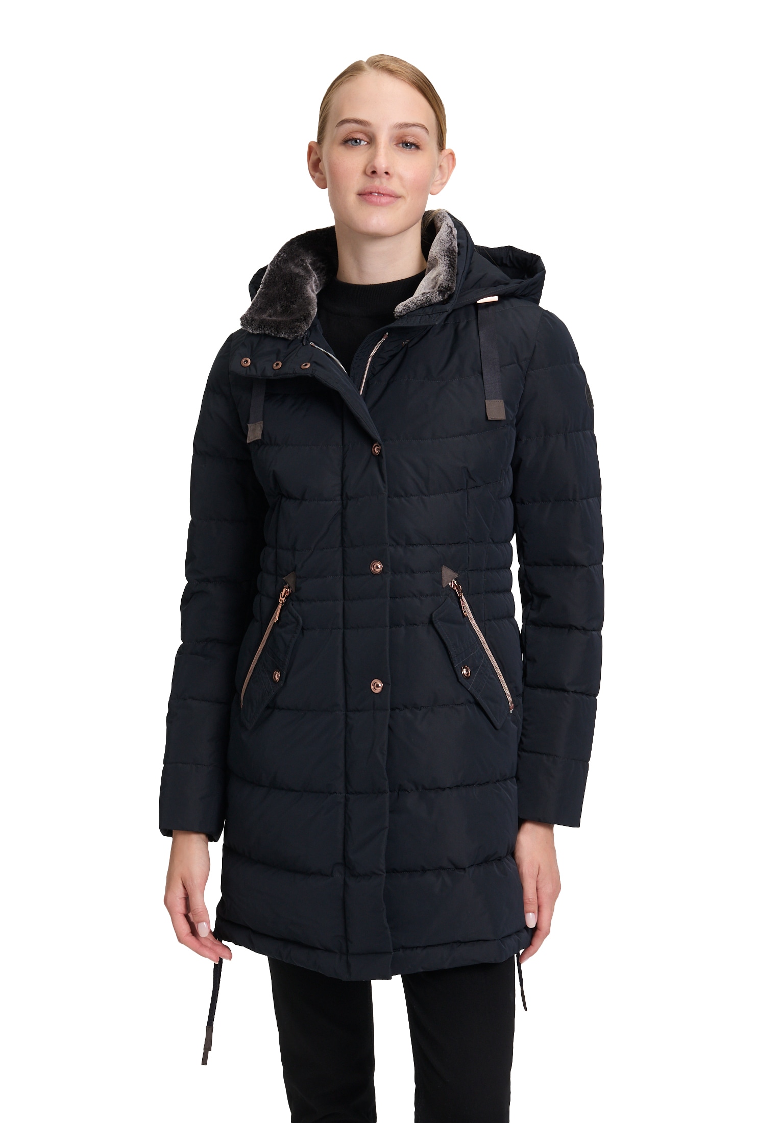 Gil Bret Steppjacke »Steppmantel mit Kunstfellkragen«