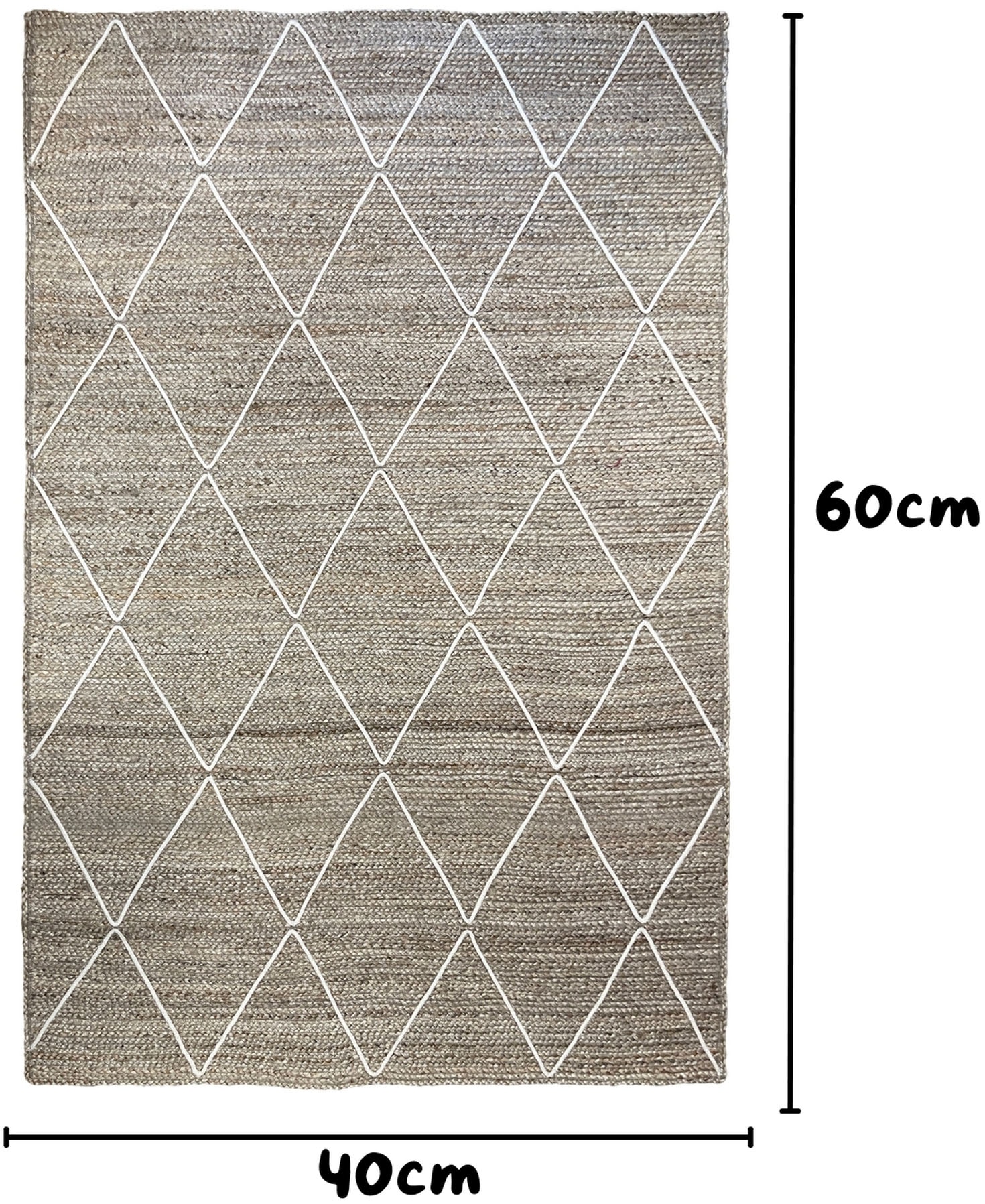 Myflair Möbel & Accessoires Teppich »Juna Essence«, rechteckig, 10 mm Höhe, Juteteppich, handgeflochten, meliert, Rauten Muster, auch als Läufer